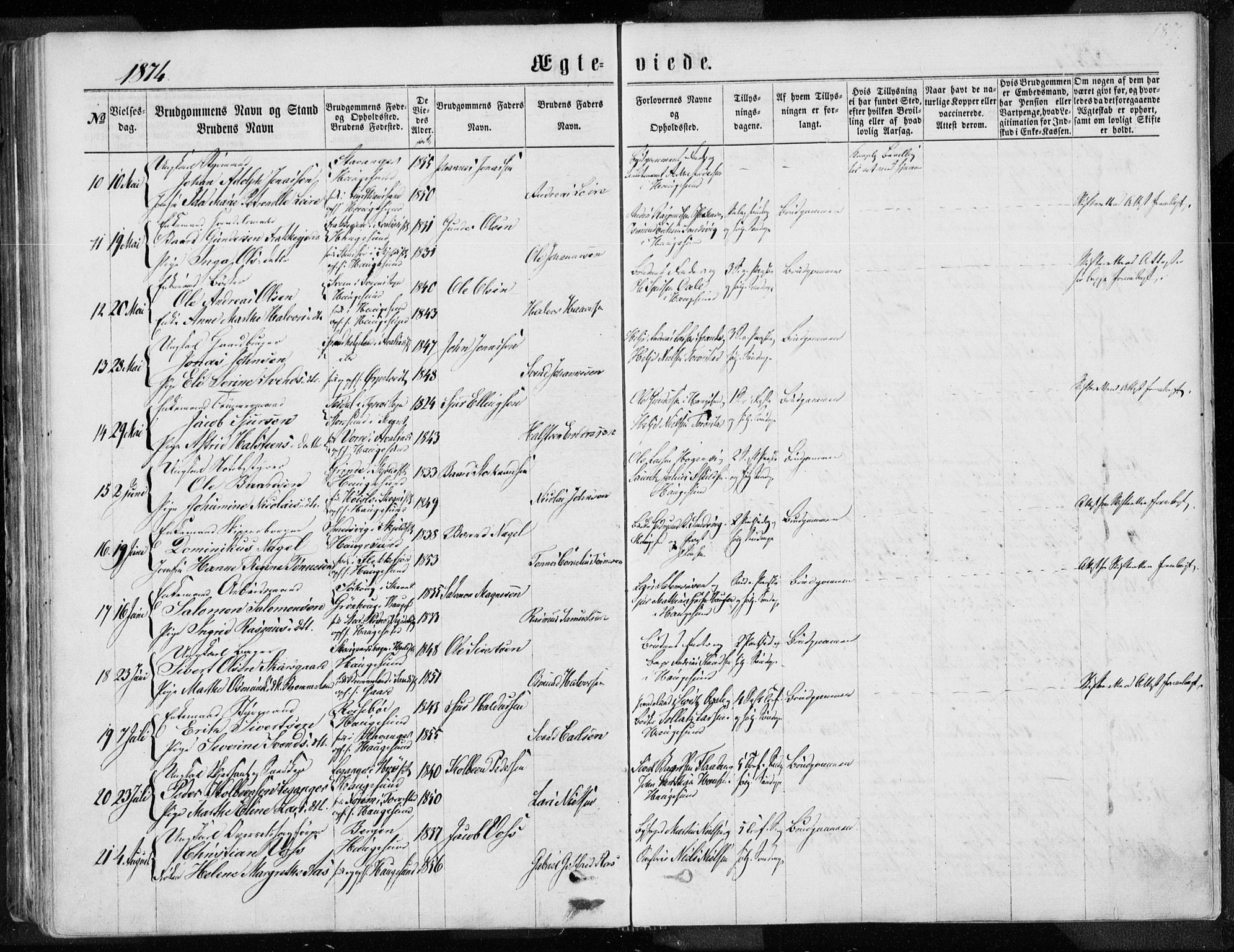 Torvastad sokneprestkontor, SAST/A -101857/H/Ha/Haa/L0012: Ministerialbok nr. A 12.1, 1867-1877, s. 187