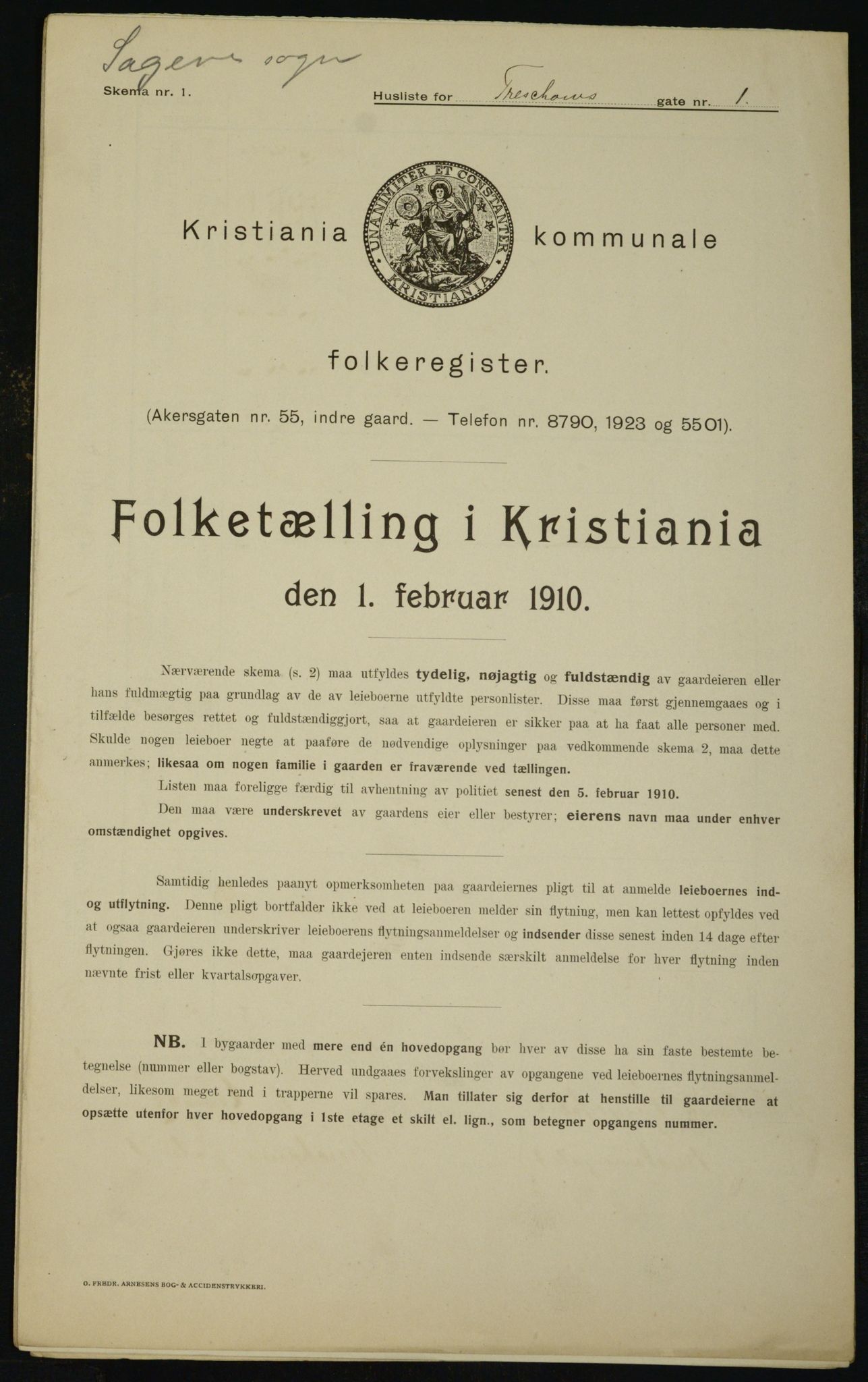 OBA, Kommunal folketelling 1.2.1910 for Kristiania, 1910, s. 109690
