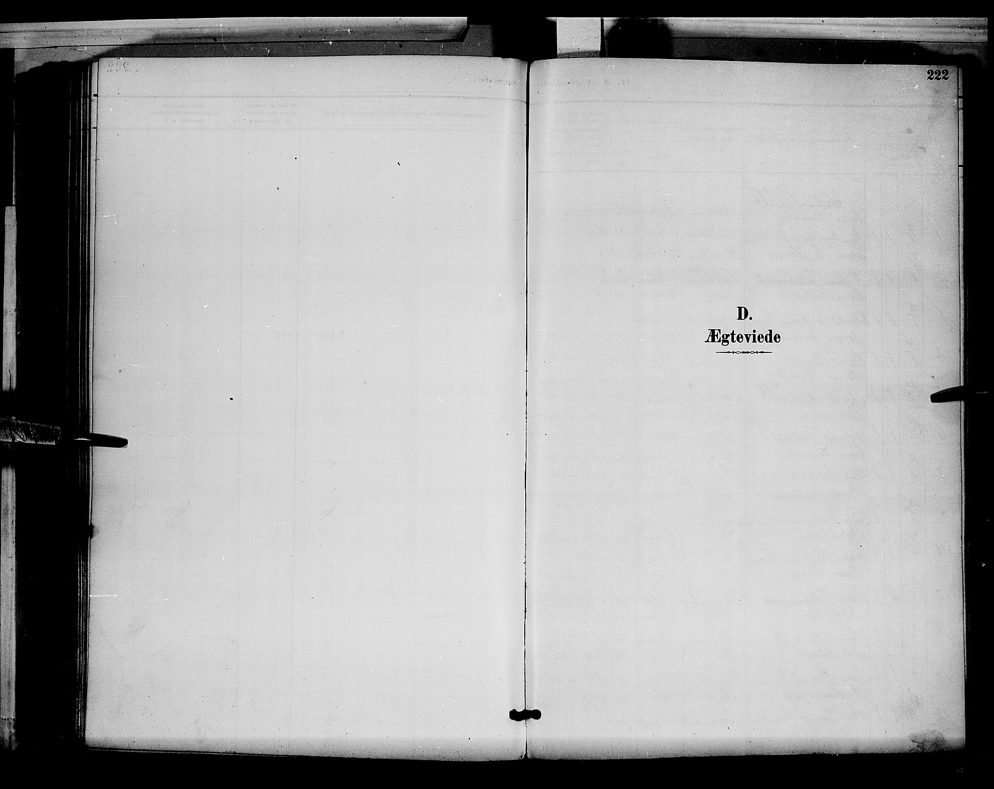 Ringsaker prestekontor, SAH/PREST-014/L/La/L0012: Klokkerbok nr. 12, 1891-1902, s. 222