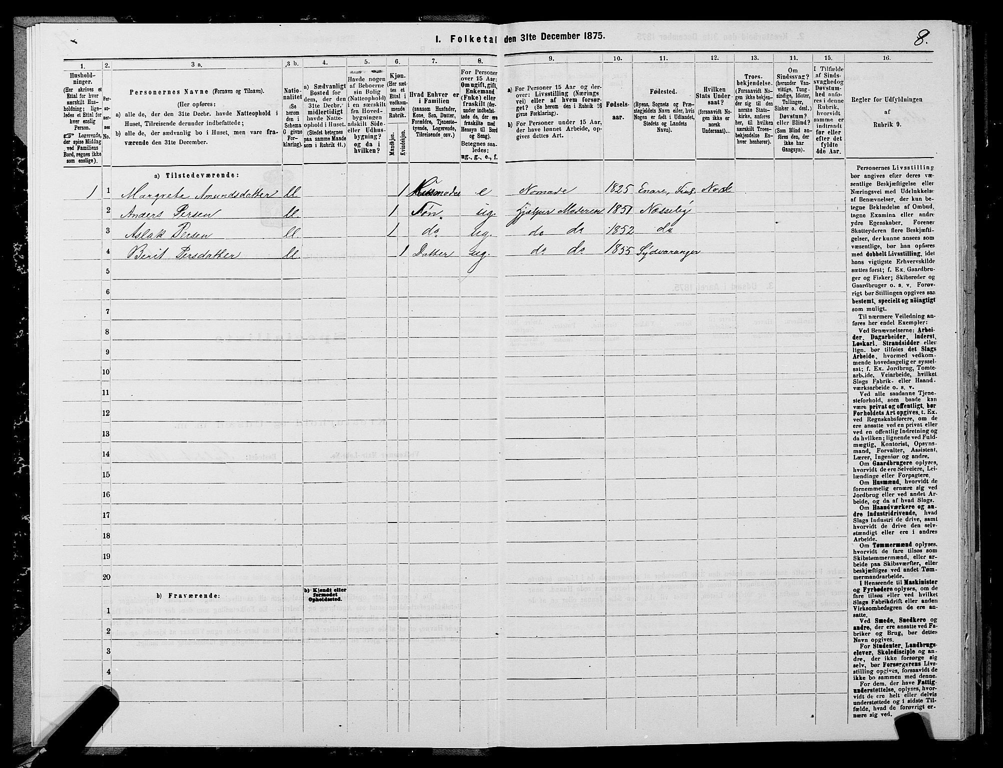 SATØ, Folketelling 1875 for 2027P Nesseby prestegjeld, 1875, s. 2008