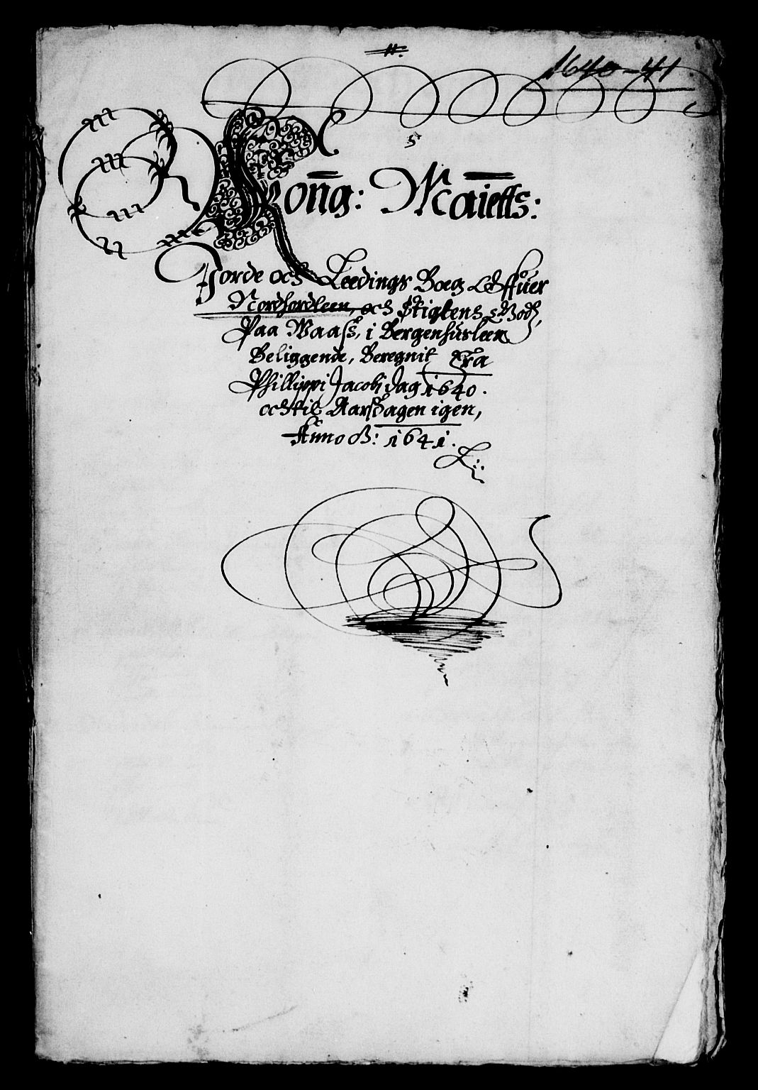 Rentekammeret inntil 1814, Reviderte regnskaper, Lensregnskaper, AV/RA-EA-5023/R/Rb/Rbt/L0087: Bergenhus len, 1640-1641