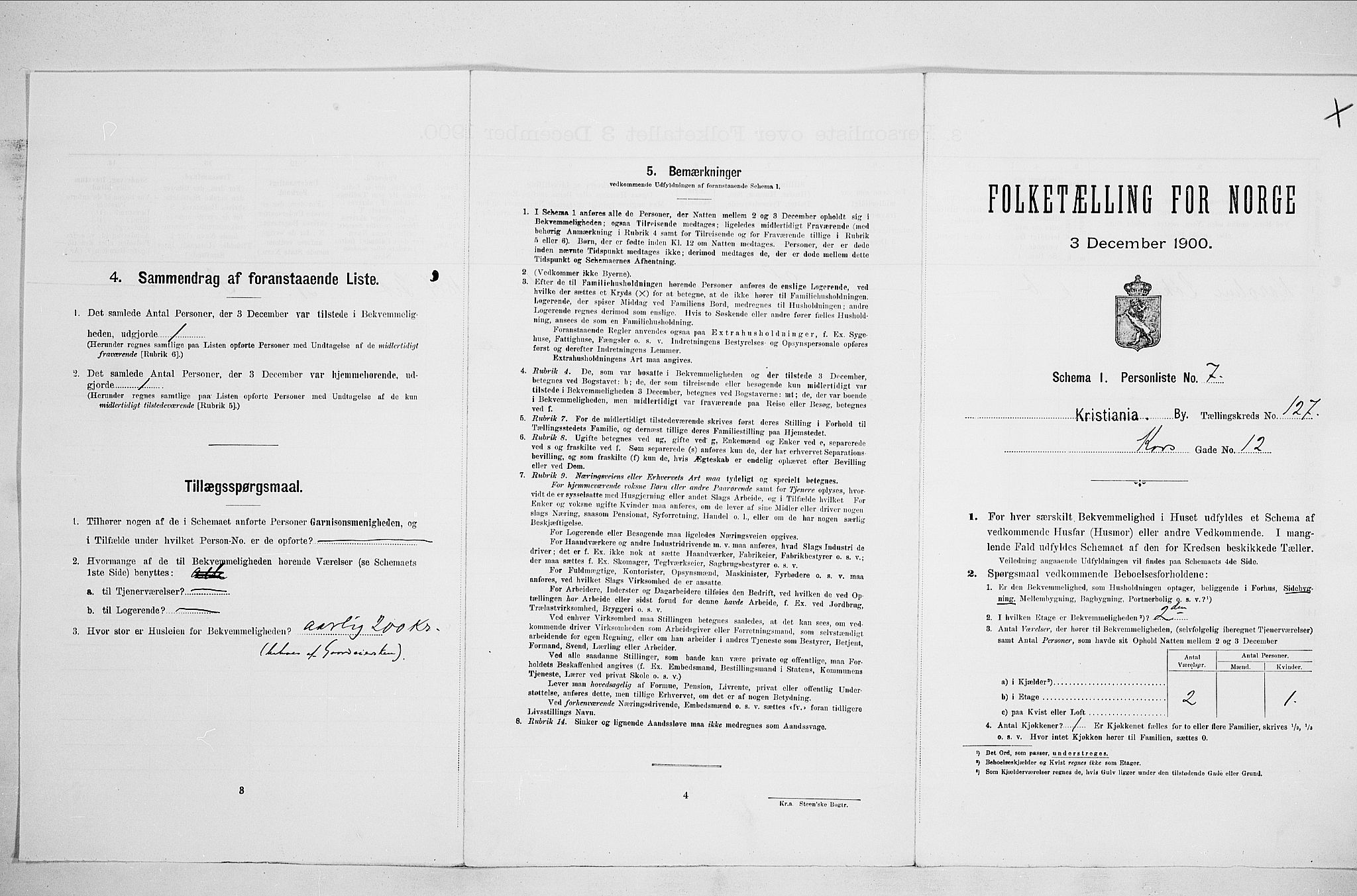 SAO, Folketelling 1900 for 0301 Kristiania kjøpstad, 1900, s. 49294