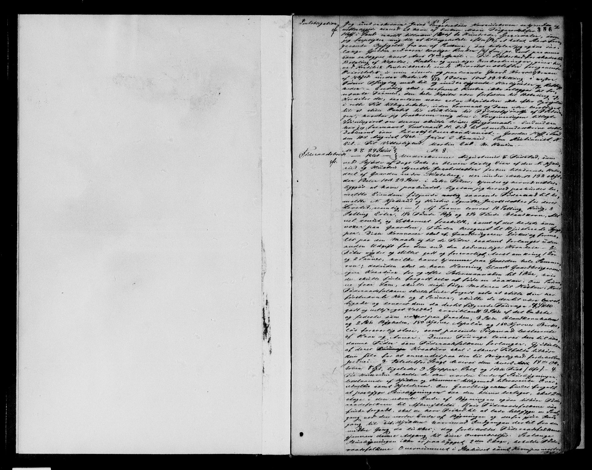 Toten tingrett, SAH/TING-006/H/Hb/Hba/L0010b: Pantebok nr. 10b, 1861-1863, s. 356