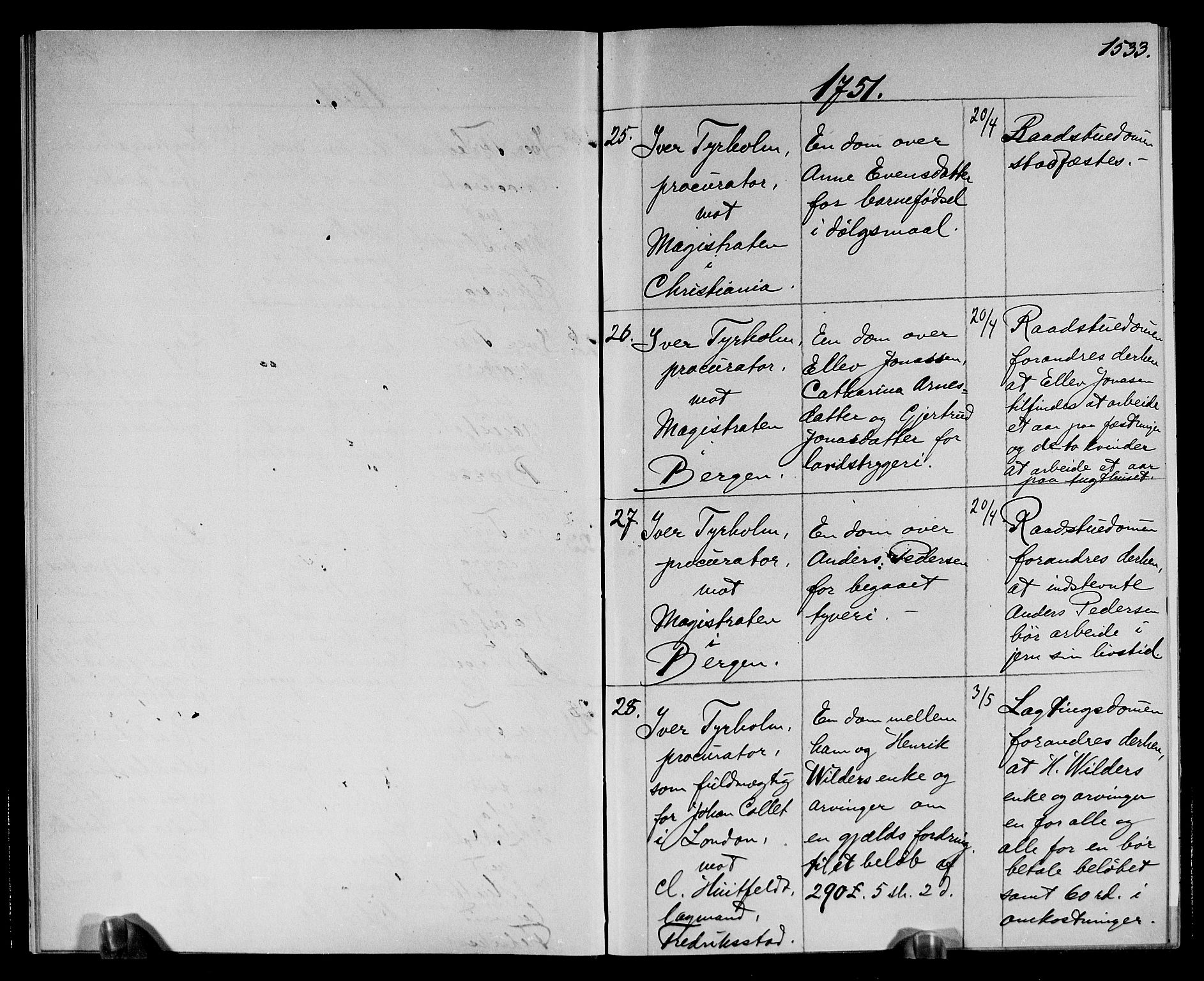 Overhoffretten 1667-1797, AV/RA-EA-2884, 1751-1760, s. 1533