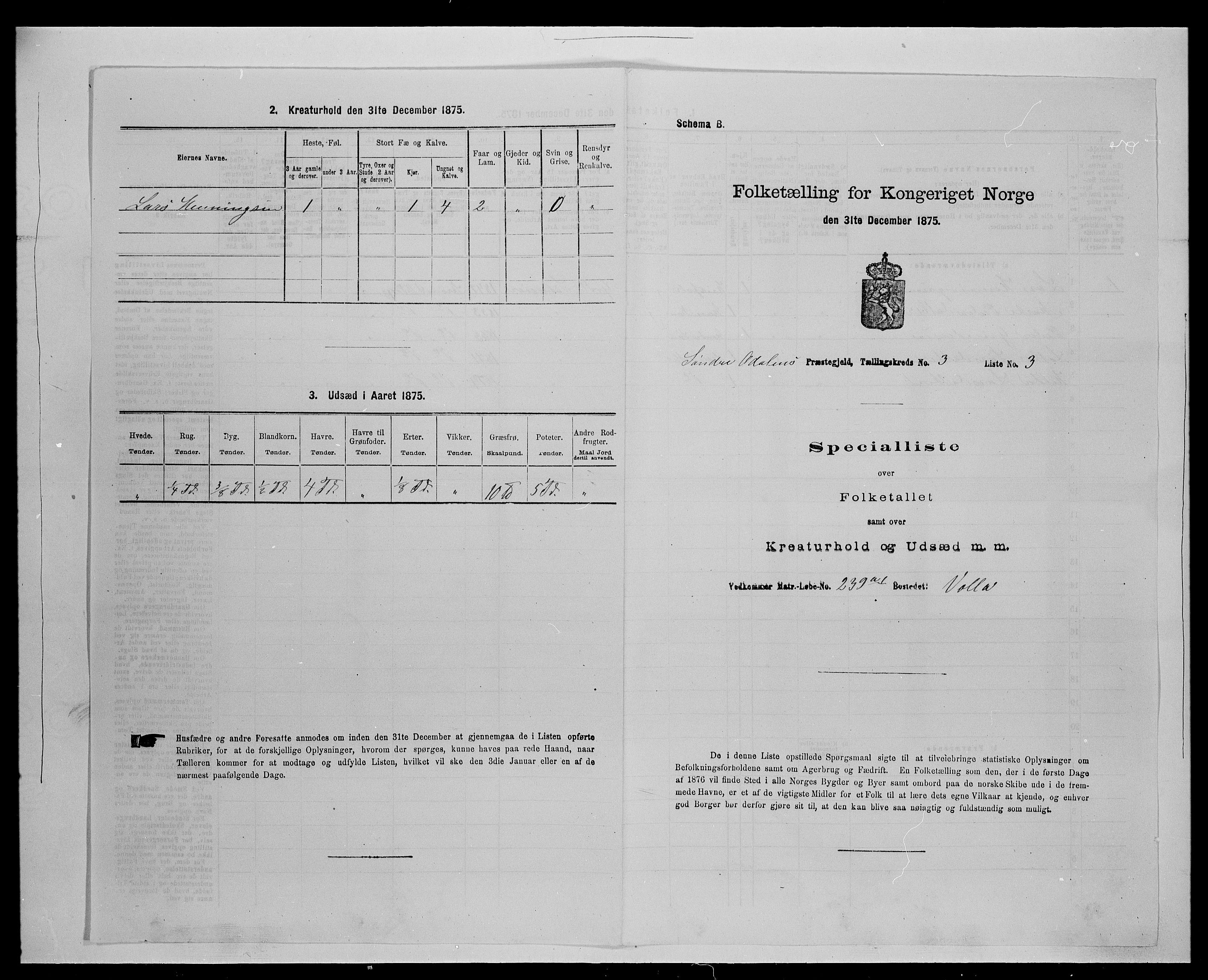 SAH, Folketelling 1875 for 0419P Sør-Odal prestegjeld, 1875, s. 386