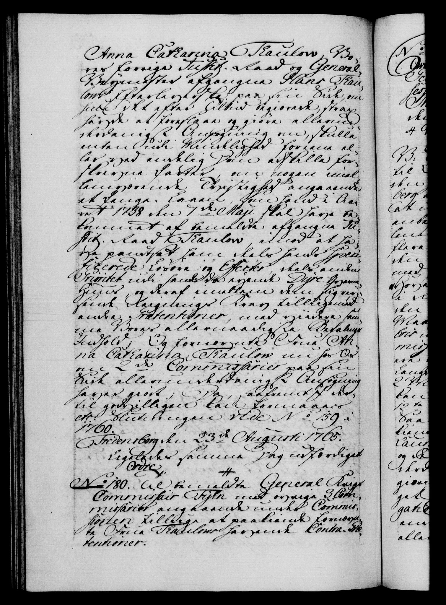 Danske Kanselli 1572-1799, RA/EA-3023/F/Fc/Fca/Fcab/L0037: Norske tegnelser, 1762-1766, s. 533b