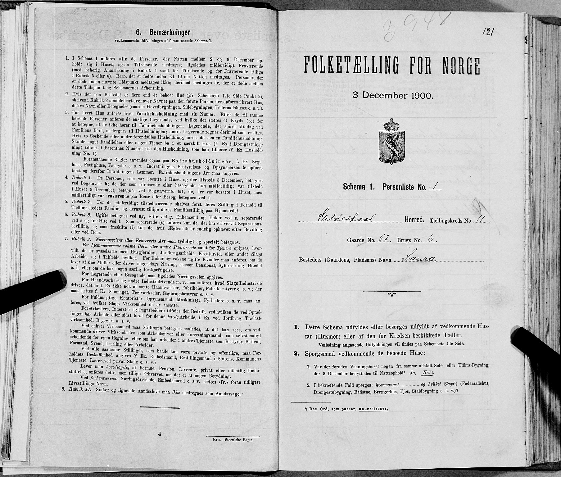 SAT, Folketelling 1900 for 1838 Gildeskål herred, 1900, s. 1104