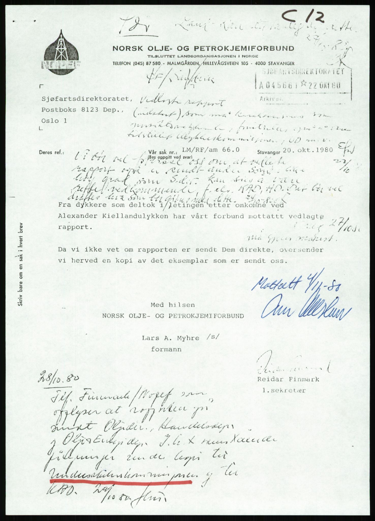 Justisdepartementet, Granskningskommisjonen ved Alexander Kielland-ulykken 27.3.1980, AV/RA-S-1165/D/L0007: B Stavanger Drilling A/S (Doku.liste + B1-B3 av av 4)/C Phillips Petroleum Company Norway (Doku.liste + C1-C12 av 12)/D Forex Neptune (Doku.liste + D1-D8 av 9), 1980-1981, s. 326