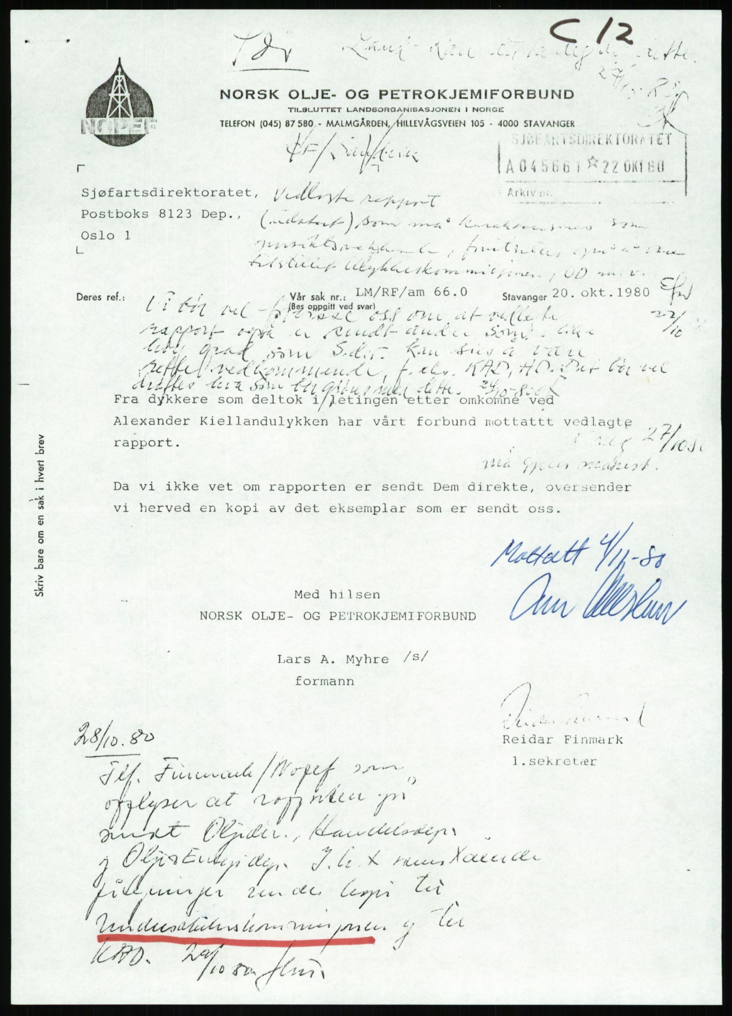 Justisdepartementet, Granskningskommisjonen ved Alexander Kielland-ulykken 27.3.1980, AV/RA-S-1165/D/L0007: B Stavanger Drilling A/S (Doku.liste + B1-B3 av av 4)/C Phillips Petroleum Company Norway (Doku.liste + C1-C12 av 12)/D Forex Neptune (Doku.liste + D1-D8 av 9), 1980-1981, s. 326