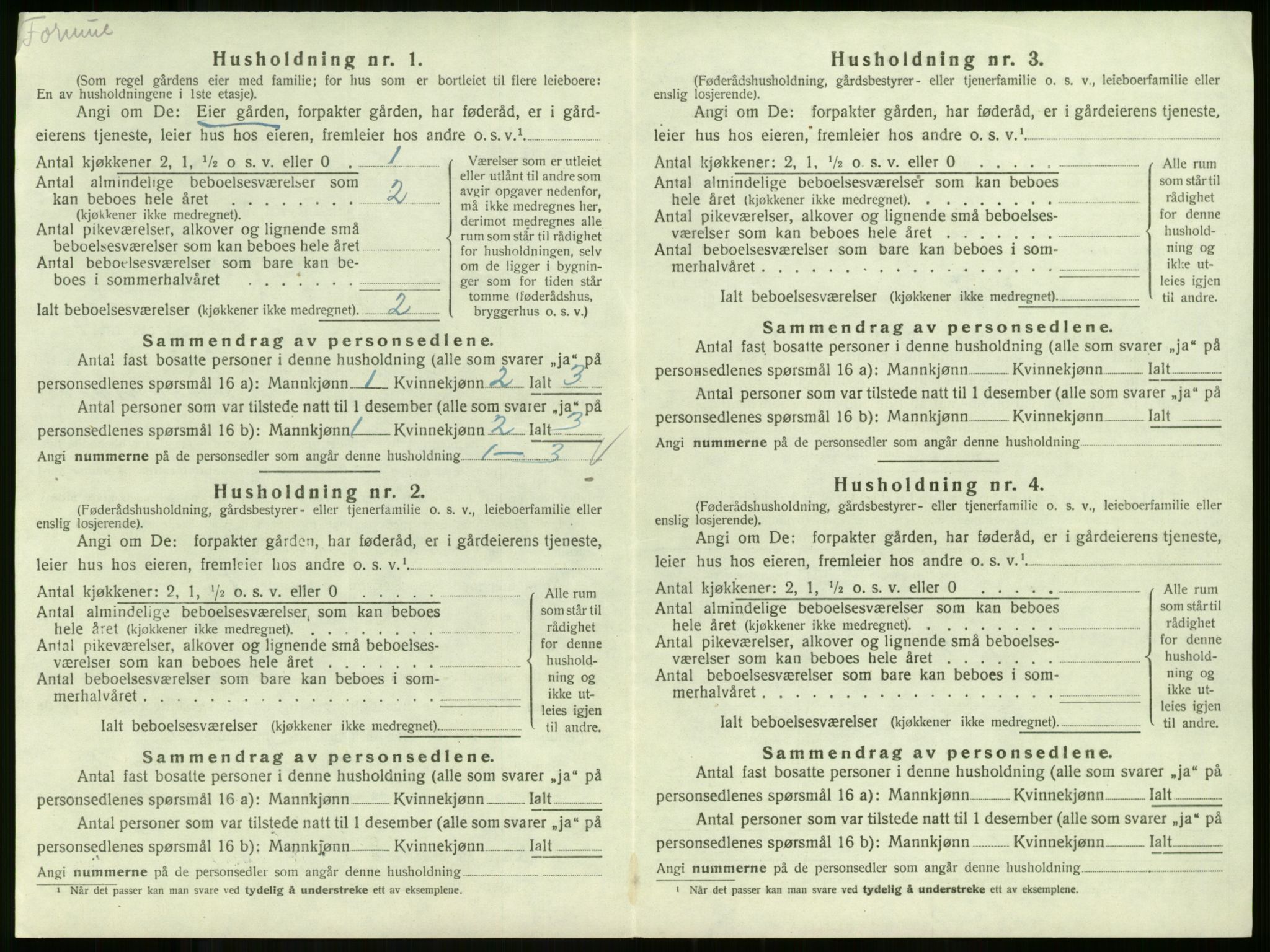 SAKO, Folketelling 1920 for 0719 Andebu herred, 1920, s. 307