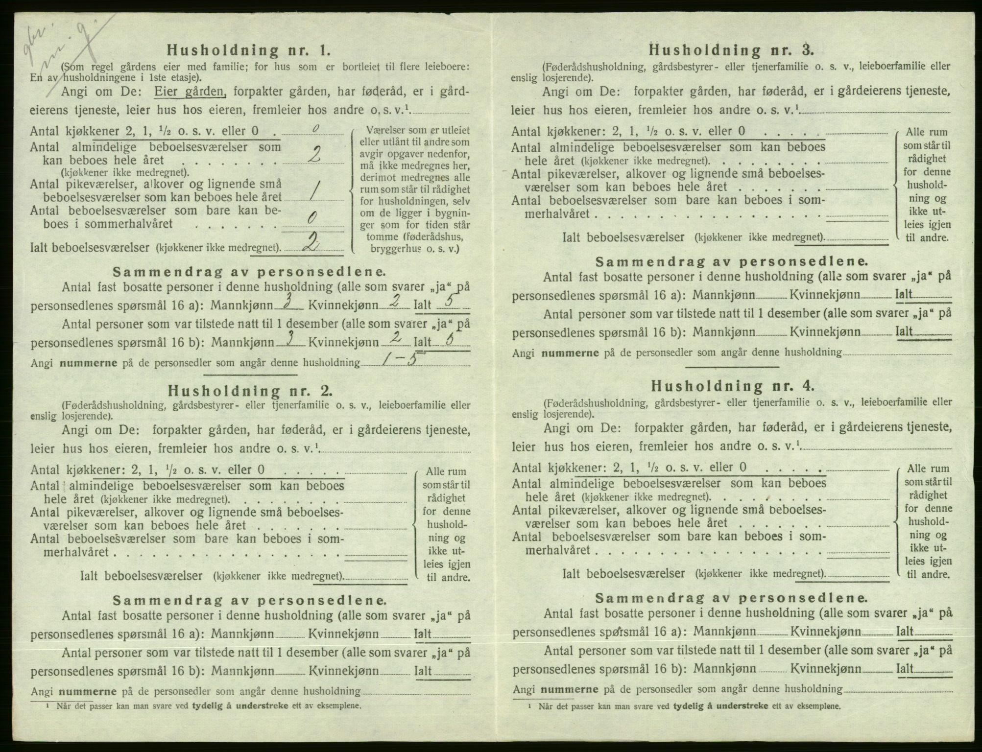 SAB, Folketelling 1920 for 1235 Voss herred, 1920, s. 1618