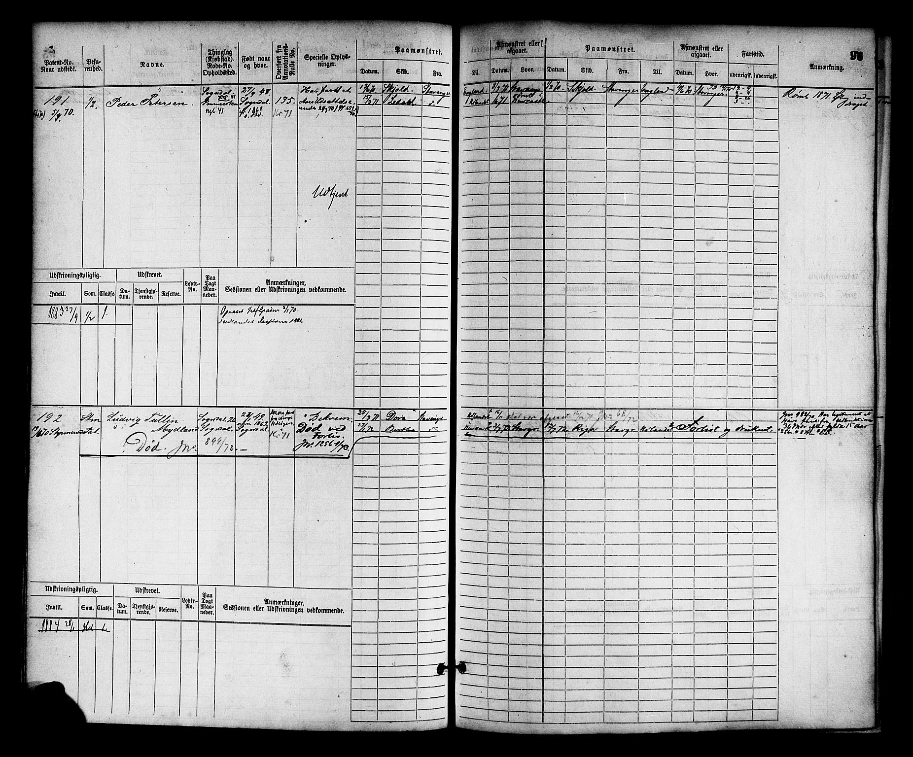 Sogndal mønstringskrets, AV/SAK-2031-0020/F/Fb/L0001: Hovedrulle nr. 1-382, P-2, 1870-1889, s. 100