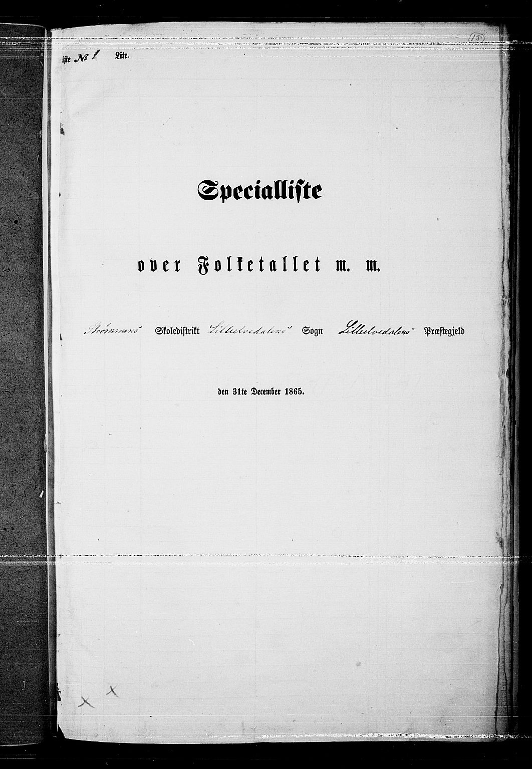 RA, Folketelling 1865 for 0438P Lille Elvedalen prestegjeld, 1865, s. 14