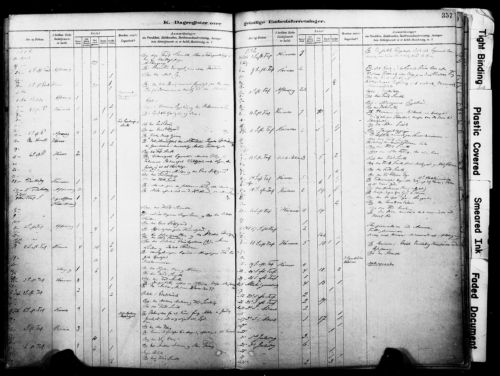 Horten kirkebøker, AV/SAKO-A-348/F/Fa/L0003: Ministerialbok nr. 3, 1878-1887, s. 357