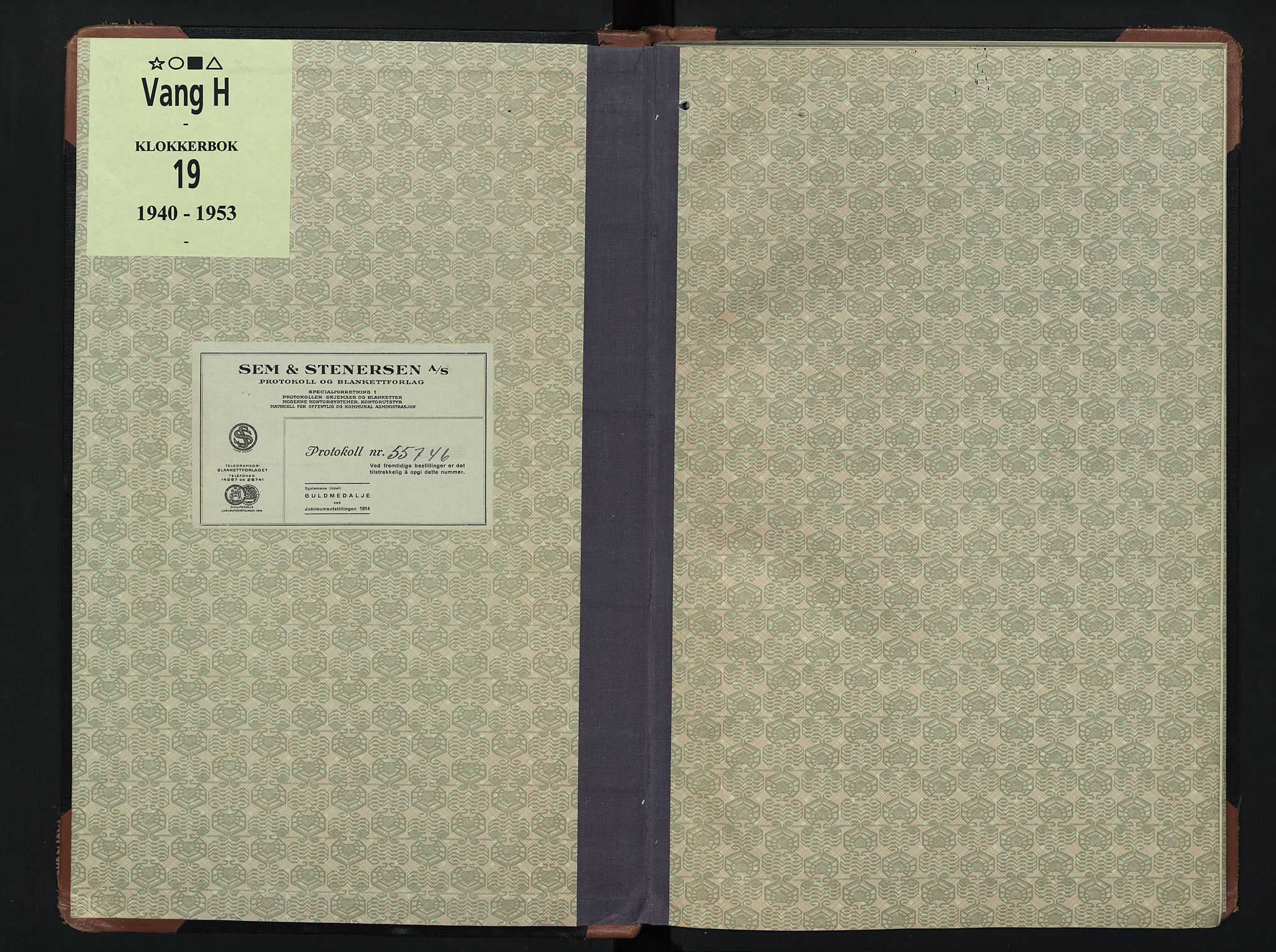 Vang prestekontor, Hedmark, AV/SAH-PREST-008/H/Ha/Hab/L0019: Klokkerbok nr. 19, 1940-1953