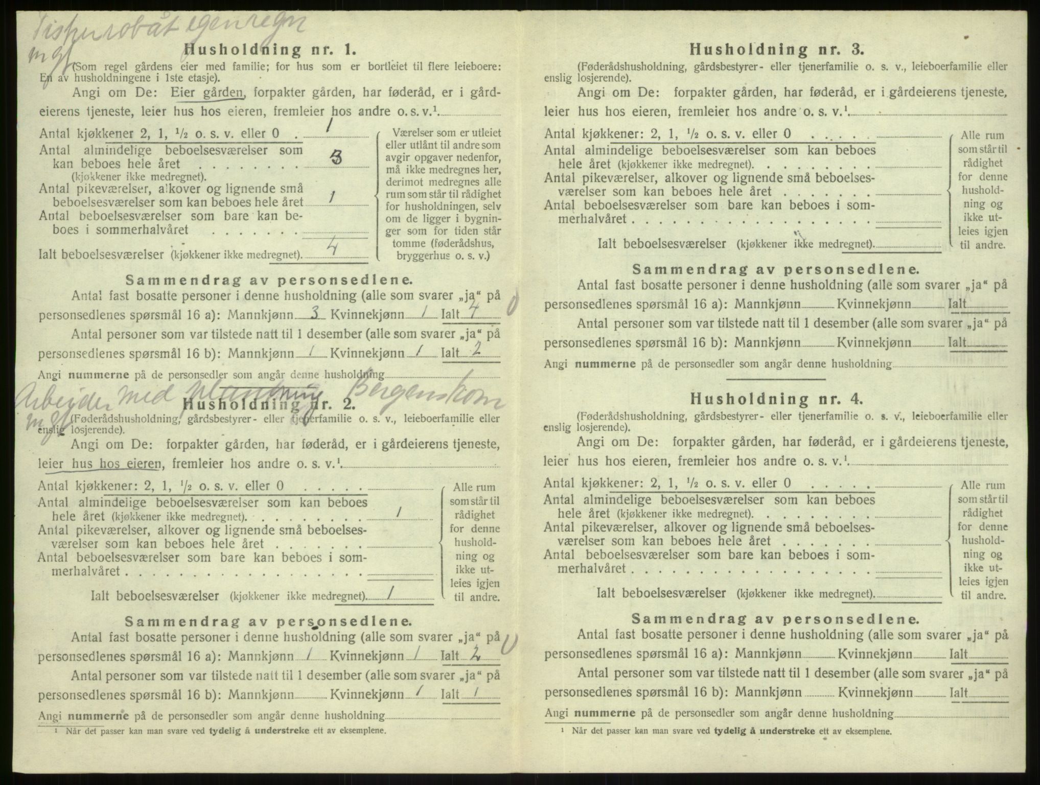 SAB, Folketelling 1920 for 1264 Austrheim herred, 1920, s. 846