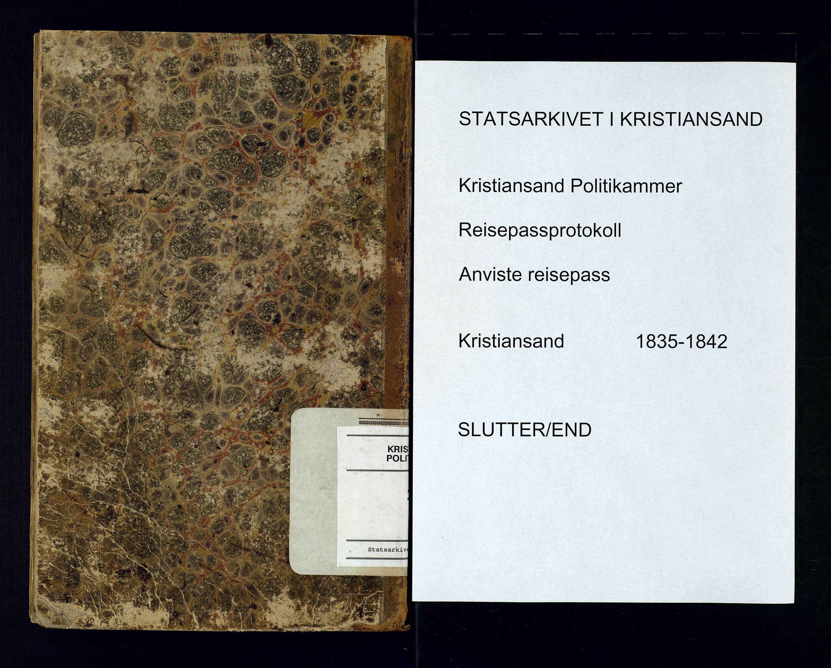 Kristiansand politikammer, AV/SAK-1243-0004/K/Ka/L0224B: Reisepassprotokoll anviste reisepass, 1835-1842, s. 80