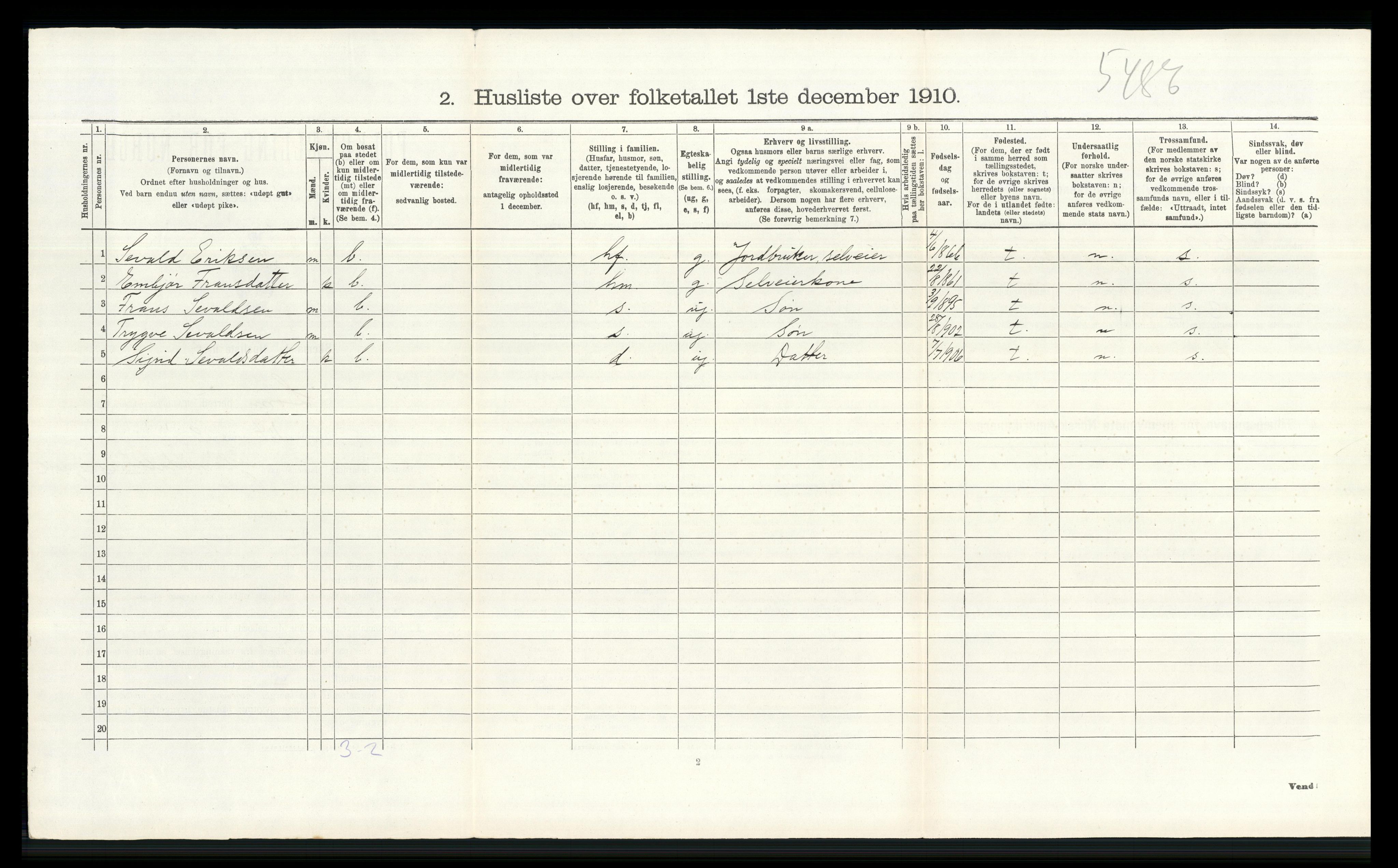 RA, Folketelling 1910 for 0514 Lom herred, 1910, s. 750