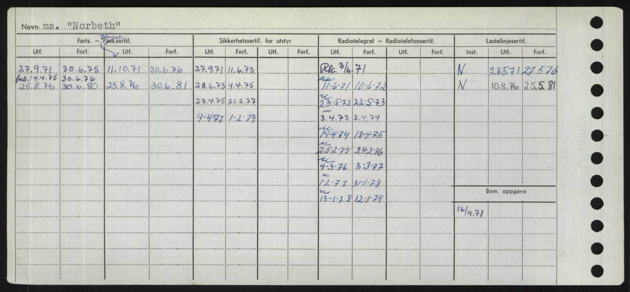 Sjøfartsdirektoratet med forløpere, Skipsmålingen, RA/S-1627/H/Hd/L0026: Fartøy, N-Norhol, s. 382