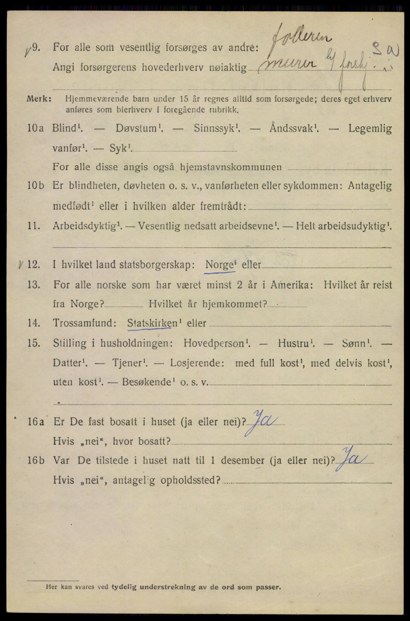 SAO, Folketelling 1920 for 0301 Kristiania kjøpstad, 1920, s. 551716