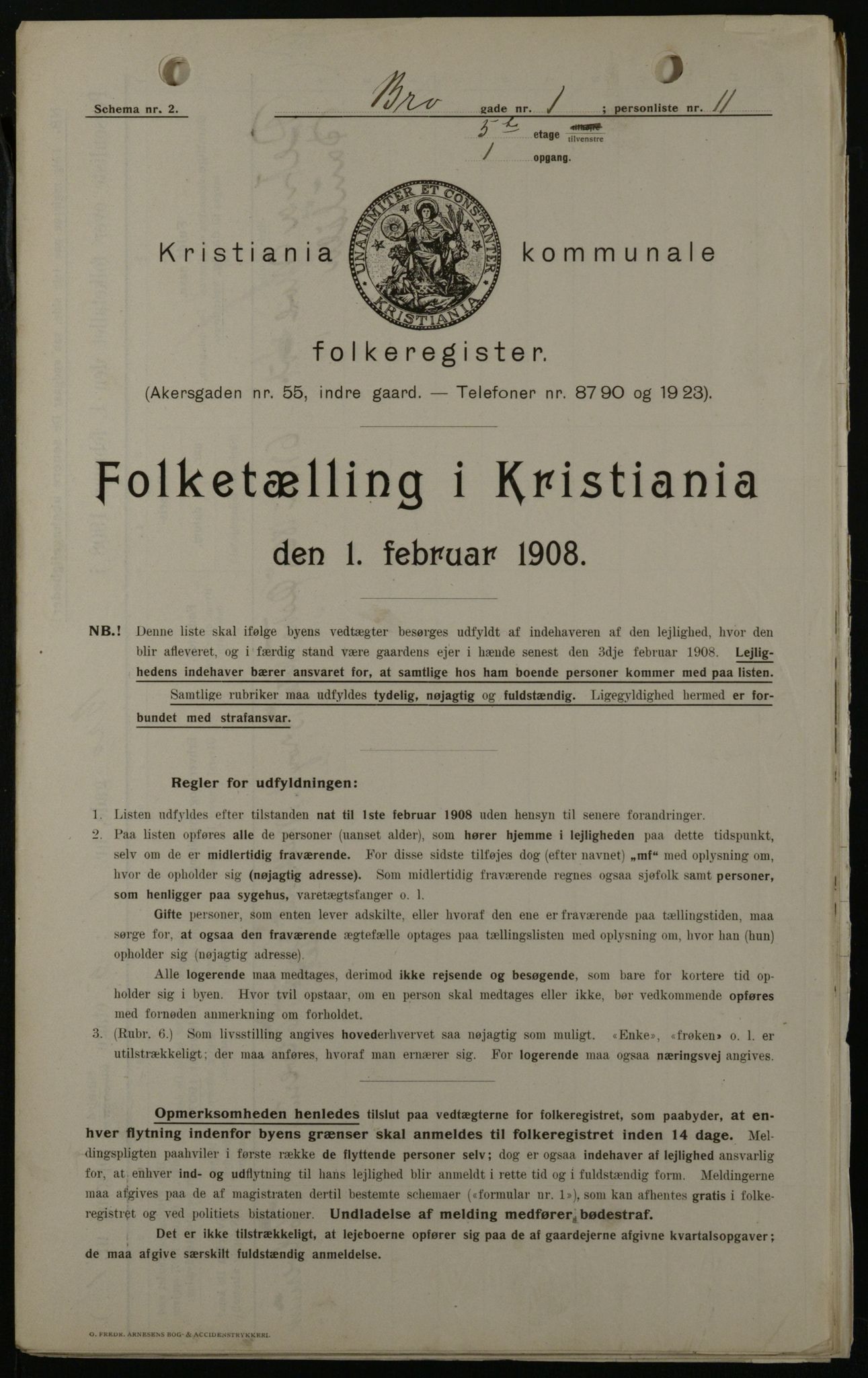 OBA, Kommunal folketelling 1.2.1908 for Kristiania kjøpstad, 1908, s. 9224