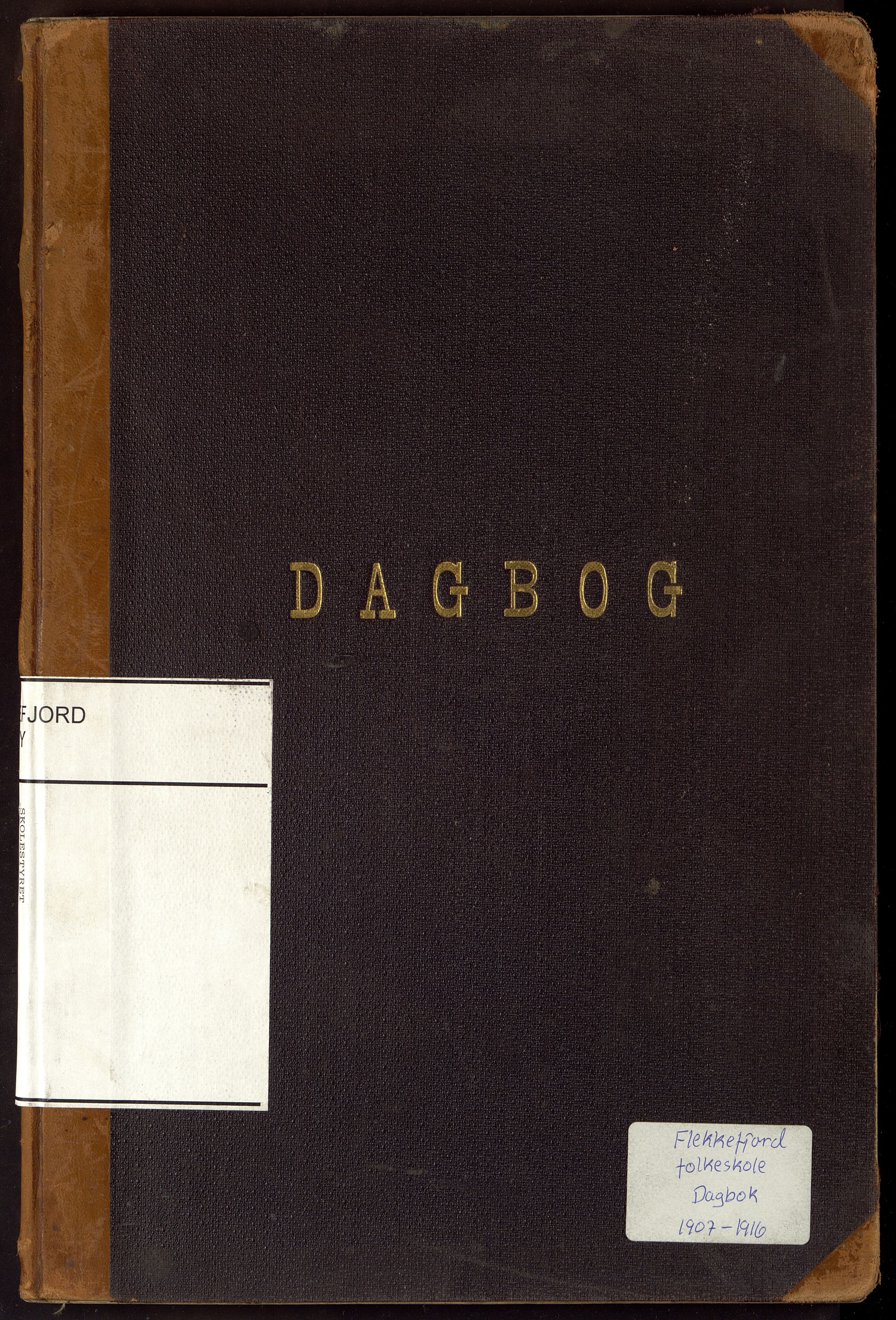 Flekkefjord By - Flekkefjord Folkeskole, ARKSOR/1004FG550/I/L0011: Dagbok, 1907-1916