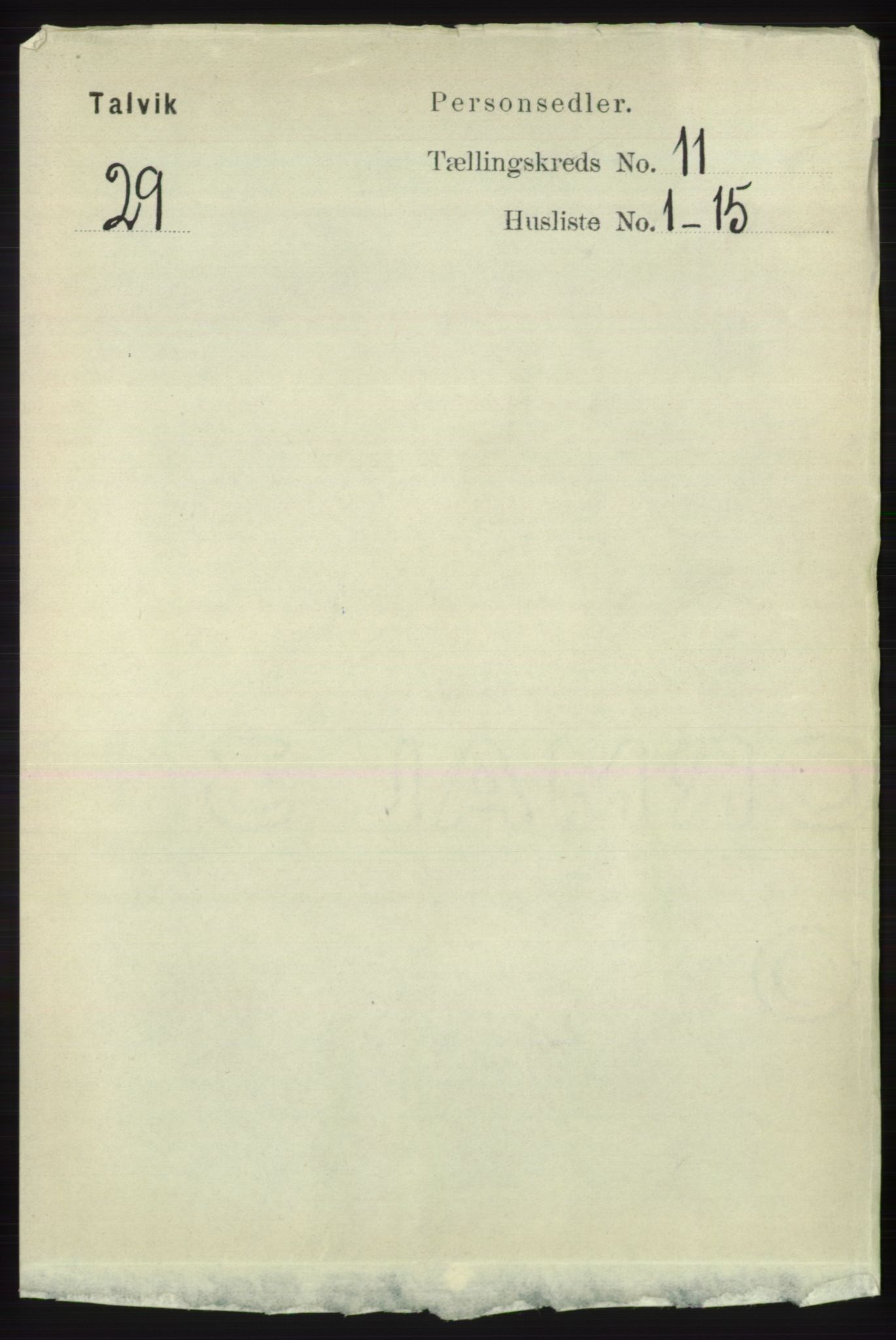 RA, Folketelling 1891 for 2013 Talvik herred, 1891, s. 2698