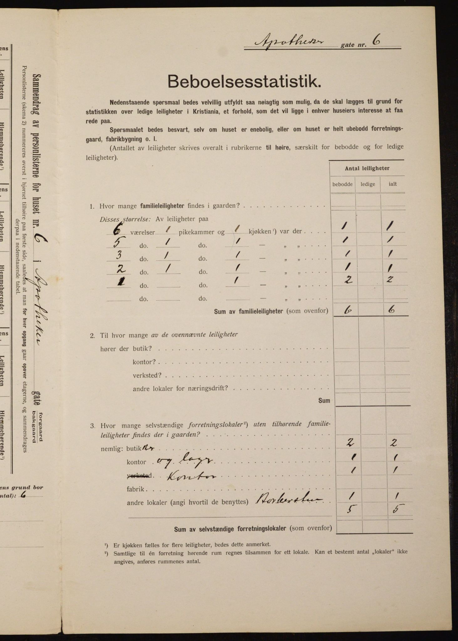 OBA, Kommunal folketelling 1.2.1912 for Kristiania, 1912, s. 1330