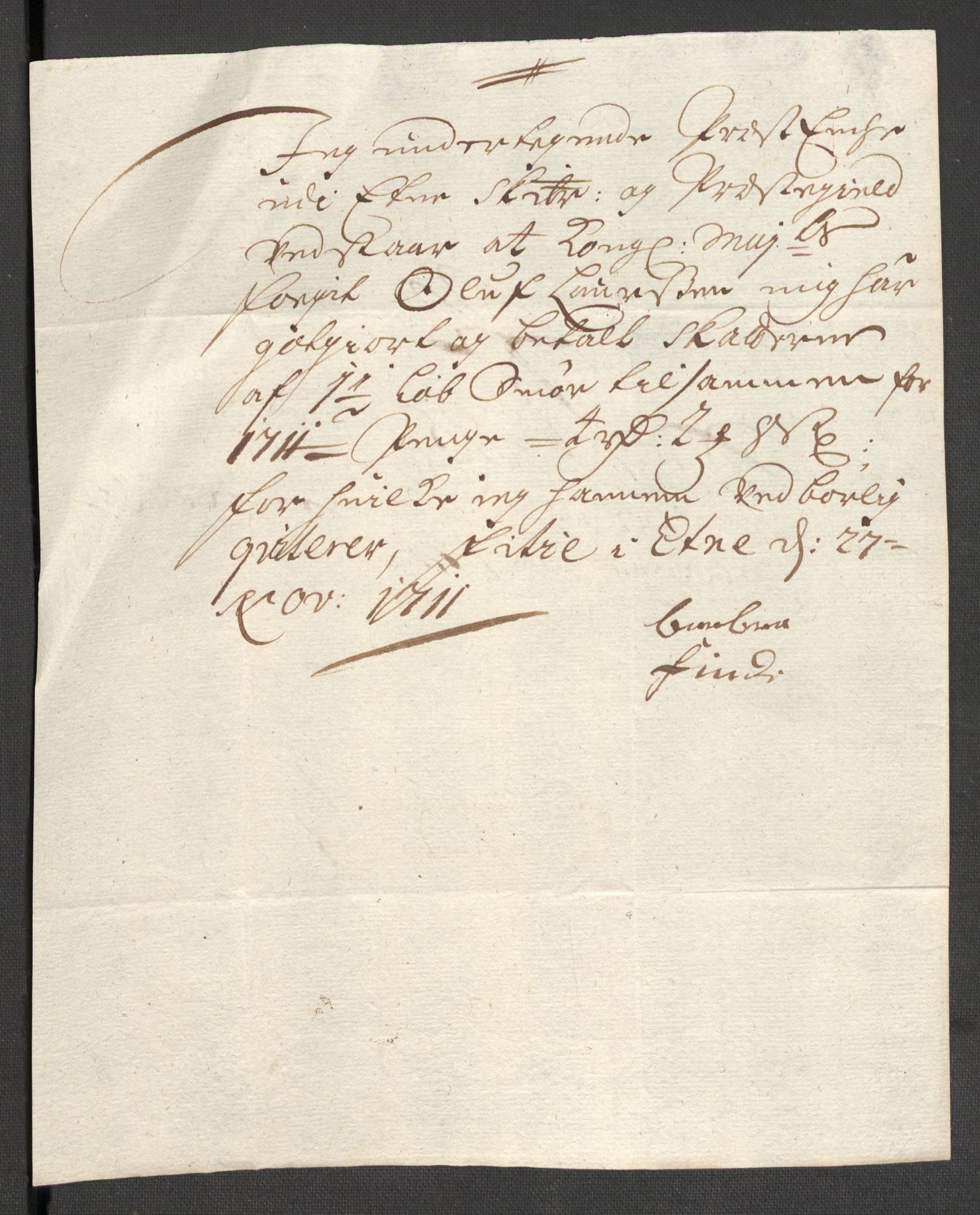 Rentekammeret inntil 1814, Reviderte regnskaper, Fogderegnskap, AV/RA-EA-4092/R48/L2987: Fogderegnskap Sunnhordland og Hardanger, 1711, s. 335