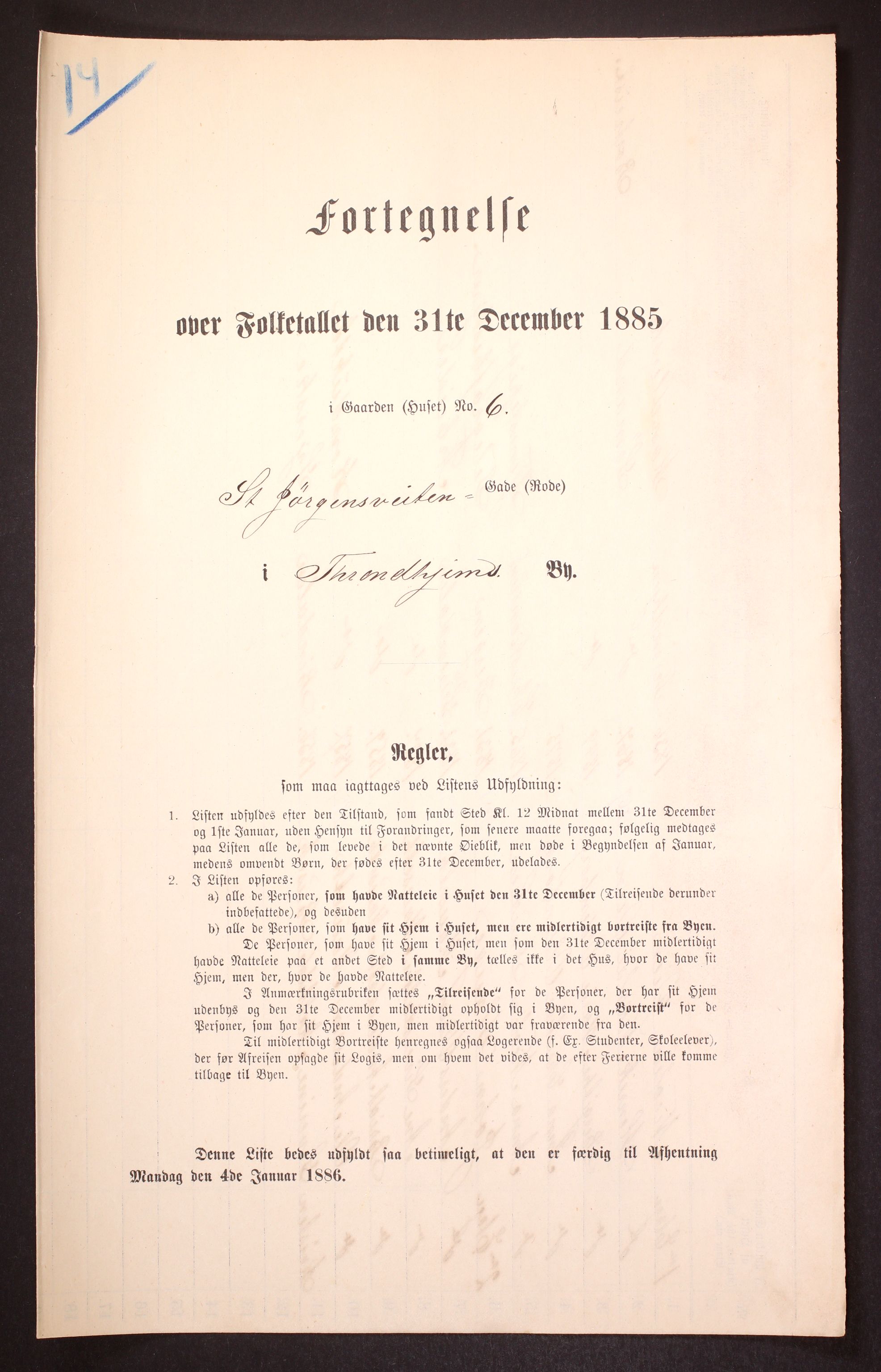 SAT, Folketelling 1885 for 1601 Trondheim kjøpstad, 1885, s. 1145