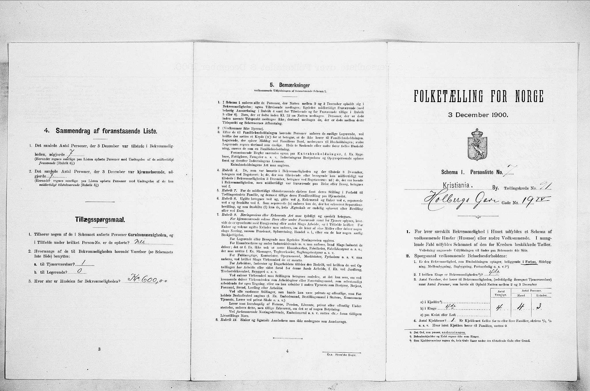 SAO, Folketelling 1900 for 0301 Kristiania kjøpstad, 1900, s. 38133