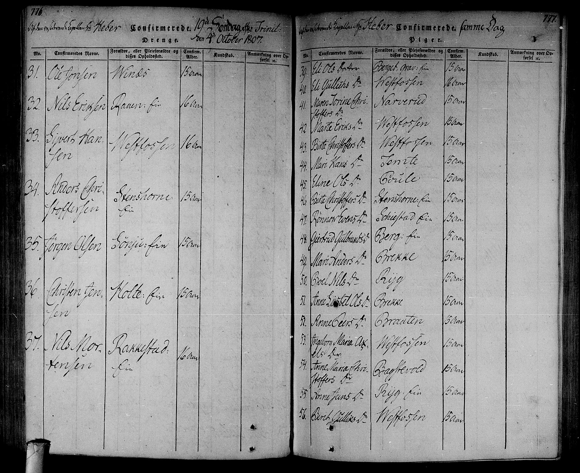 Eiker kirkebøker, SAKO/A-4/F/Fa/L0010: Ministerialbok nr. I 10, 1806-1815, s. 776-777