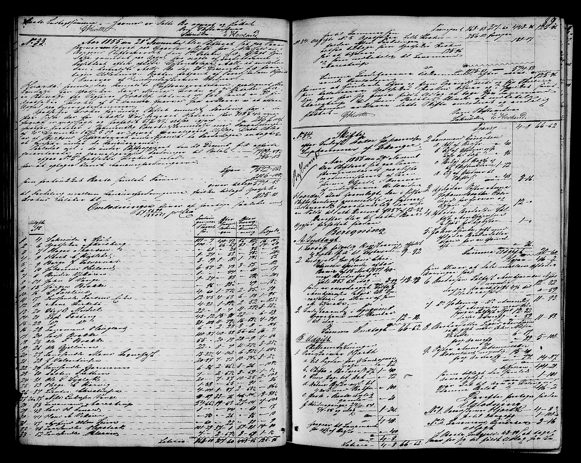 Ytre Sogn tingrett, AV/SAB-A-2601/1/H/Hc/L0001a: Skifteutlodningsprotokoll, 1853-1868, s. 88b-89a
