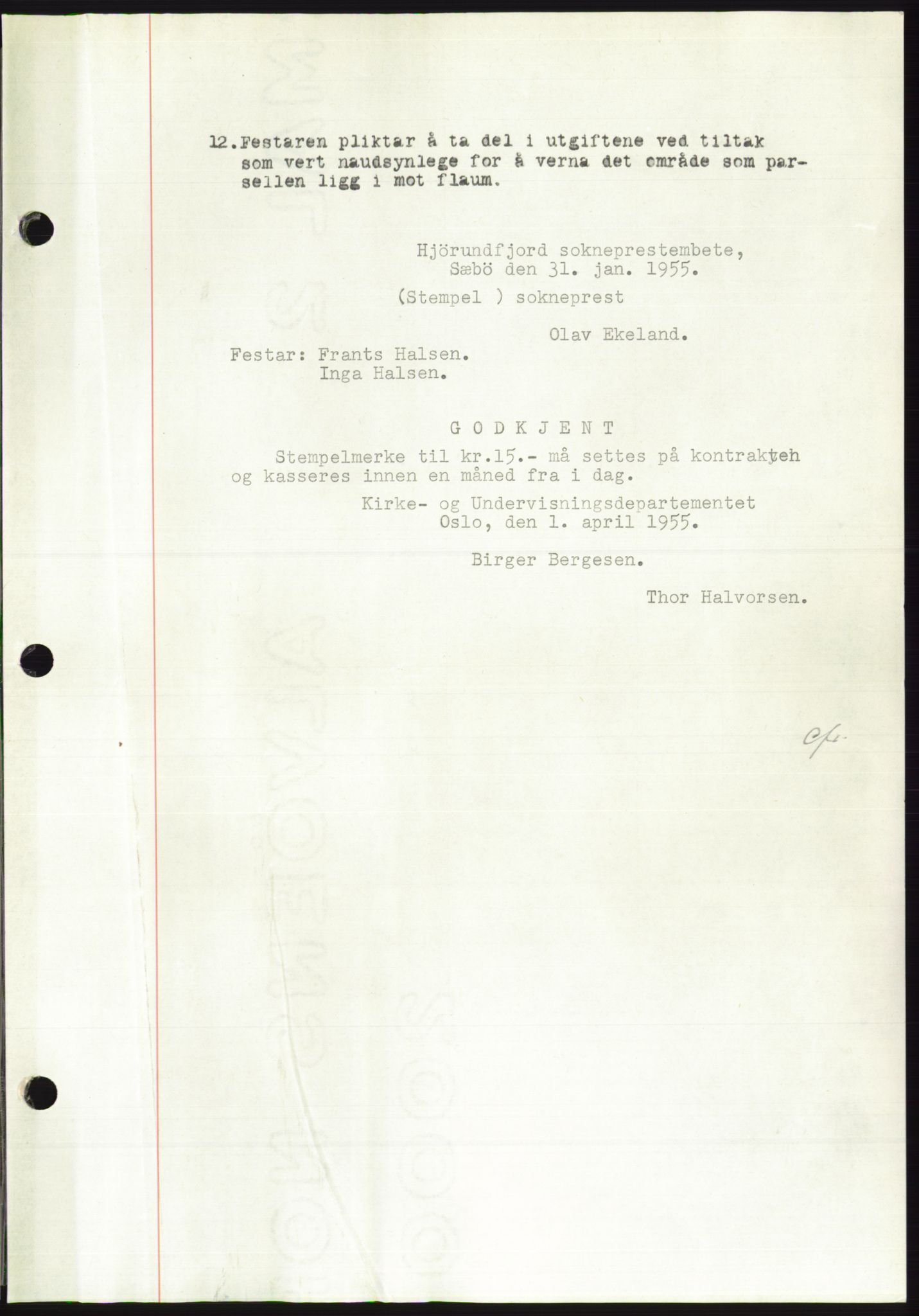 Søre Sunnmøre sorenskriveri, AV/SAT-A-4122/1/2/2C/L0100: Pantebok nr. 26A, 1954-1955, Dagboknr: 805/1955