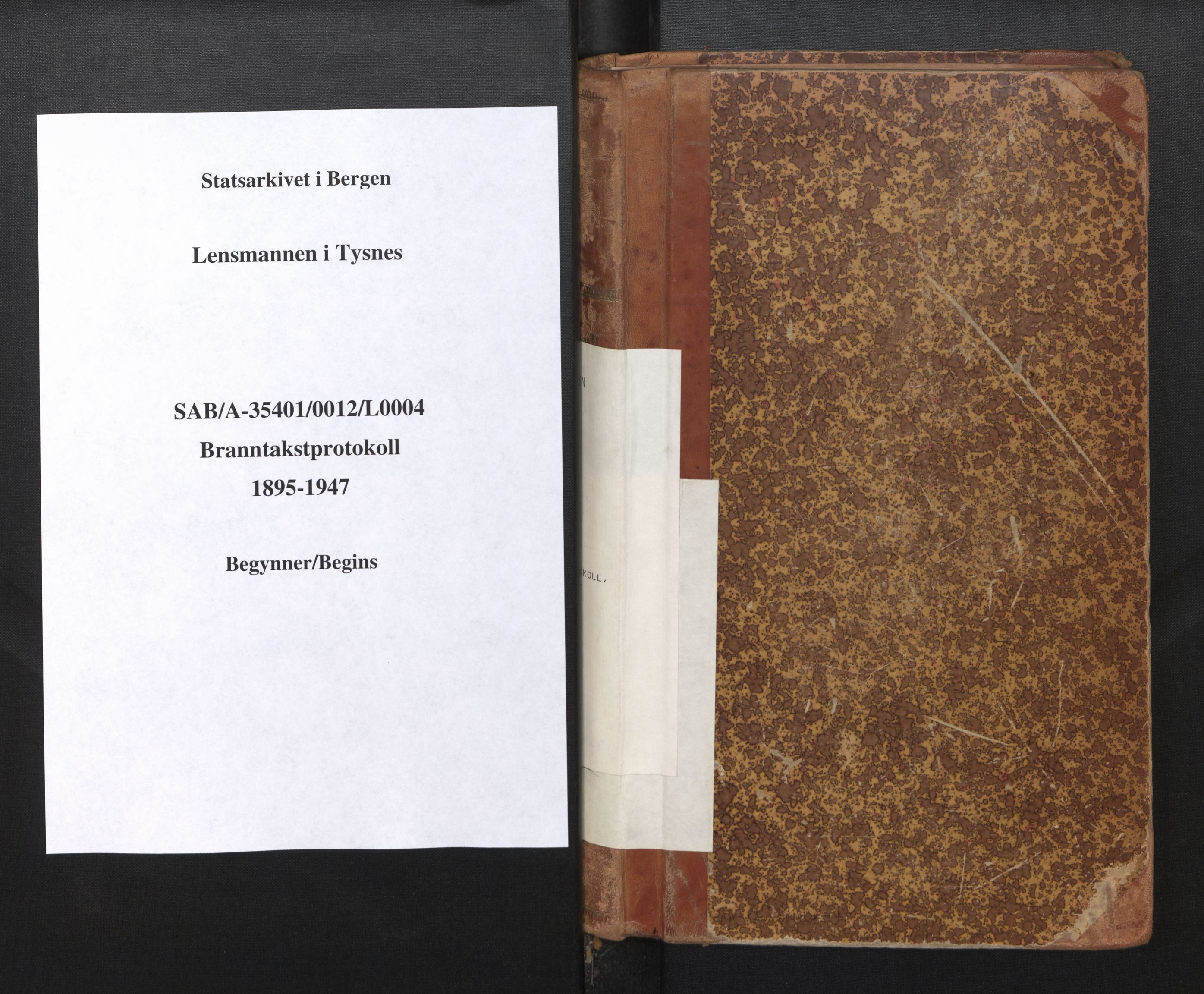 Lensmannen i Tysnes, SAB/A-35401/0012/L0004: Branntakstprotokoll, skjematakst, 1895-1947