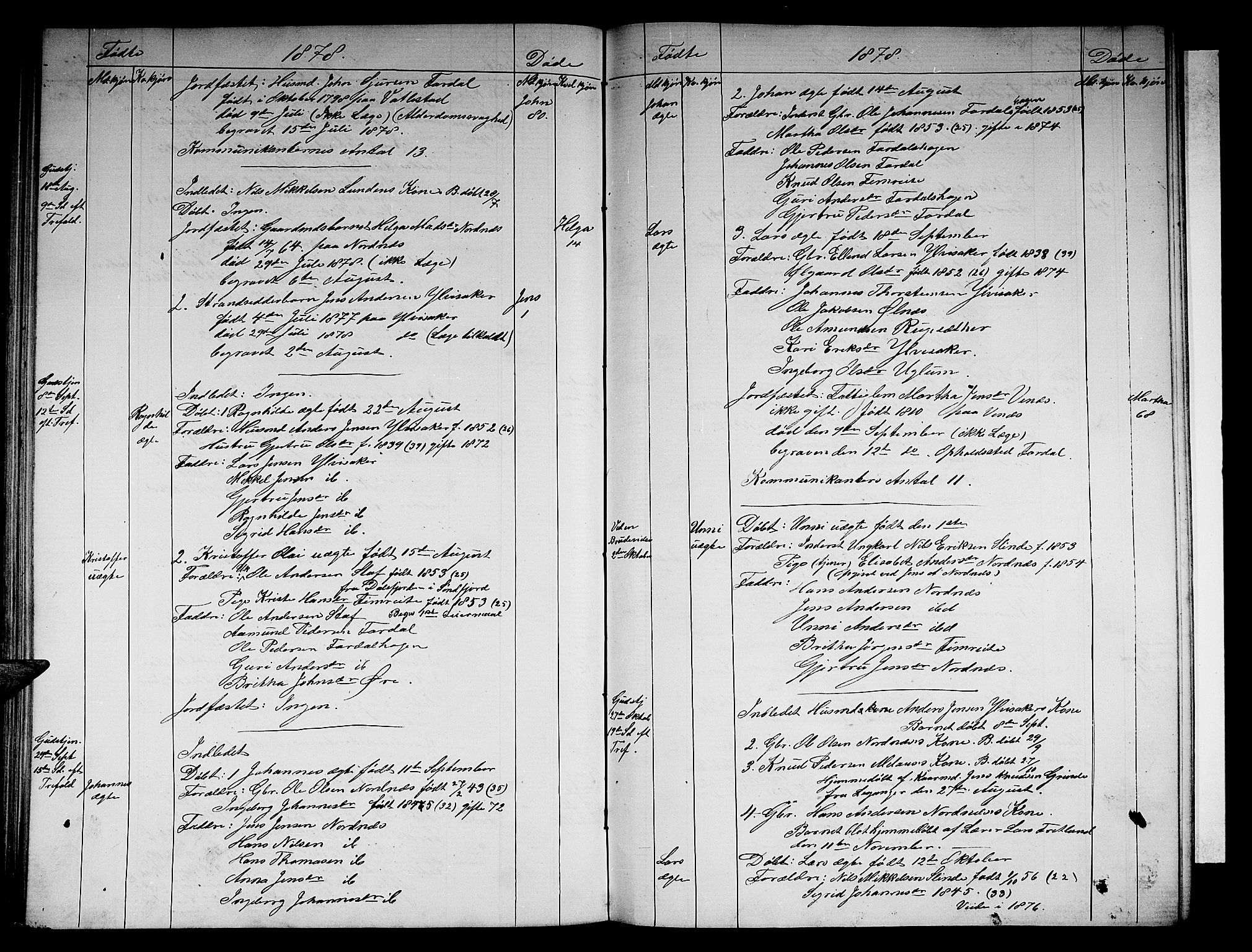 Sogndal sokneprestembete, AV/SAB-A-81301/H/Hab/Habc/L0001: Klokkerbok nr. C 1, 1868-1883, s. 56