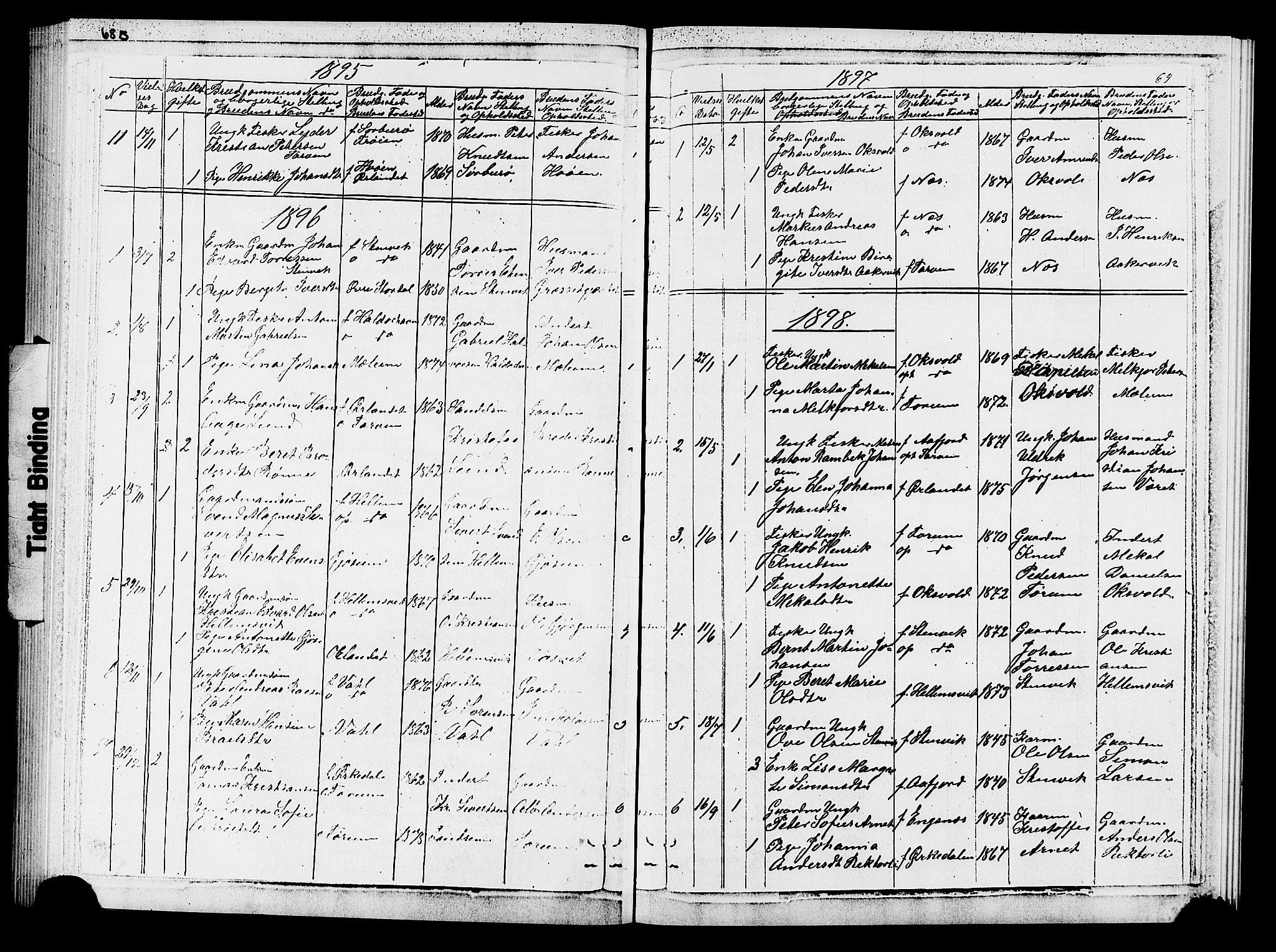 Ministerialprotokoller, klokkerbøker og fødselsregistre - Sør-Trøndelag, AV/SAT-A-1456/652/L0653: Klokkerbok nr. 652C01, 1866-1910, s. 69