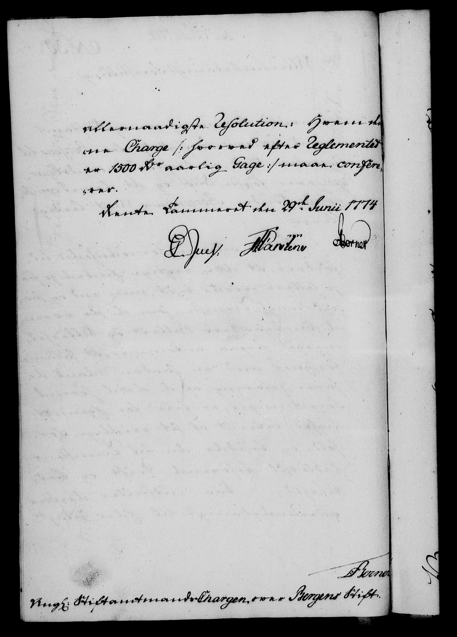Rentekammeret, Kammerkanselliet, RA/EA-3111/G/Gf/Gfa/L0056: Norsk relasjons- og resolusjonsprotokoll (merket RK 52.56), 1774, s. 137