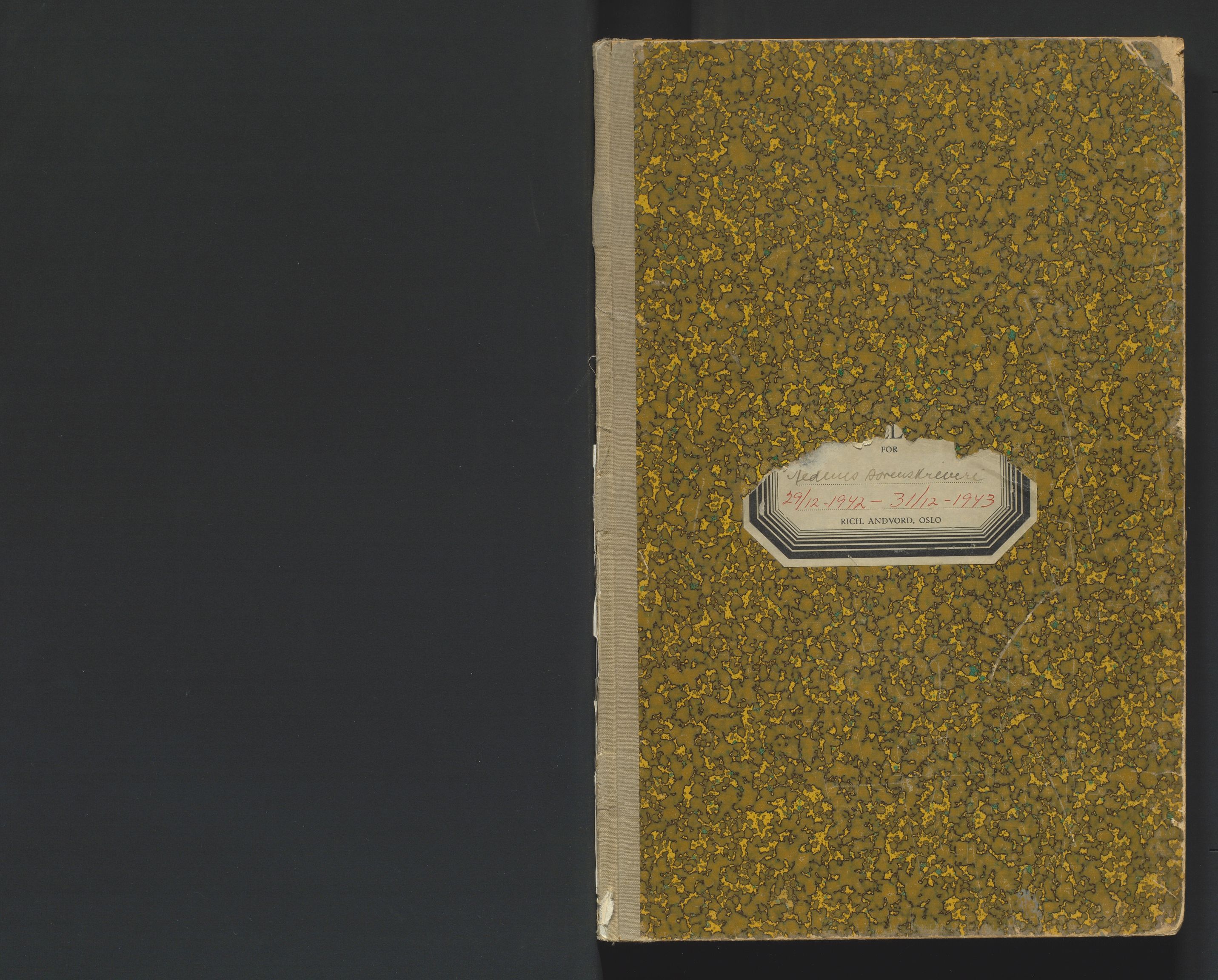 Nedenes sorenskriveri, SAK/1221-0006/L/Ld/L0002/0002: Vigselsbøker / Vigselbok, 1942-1943