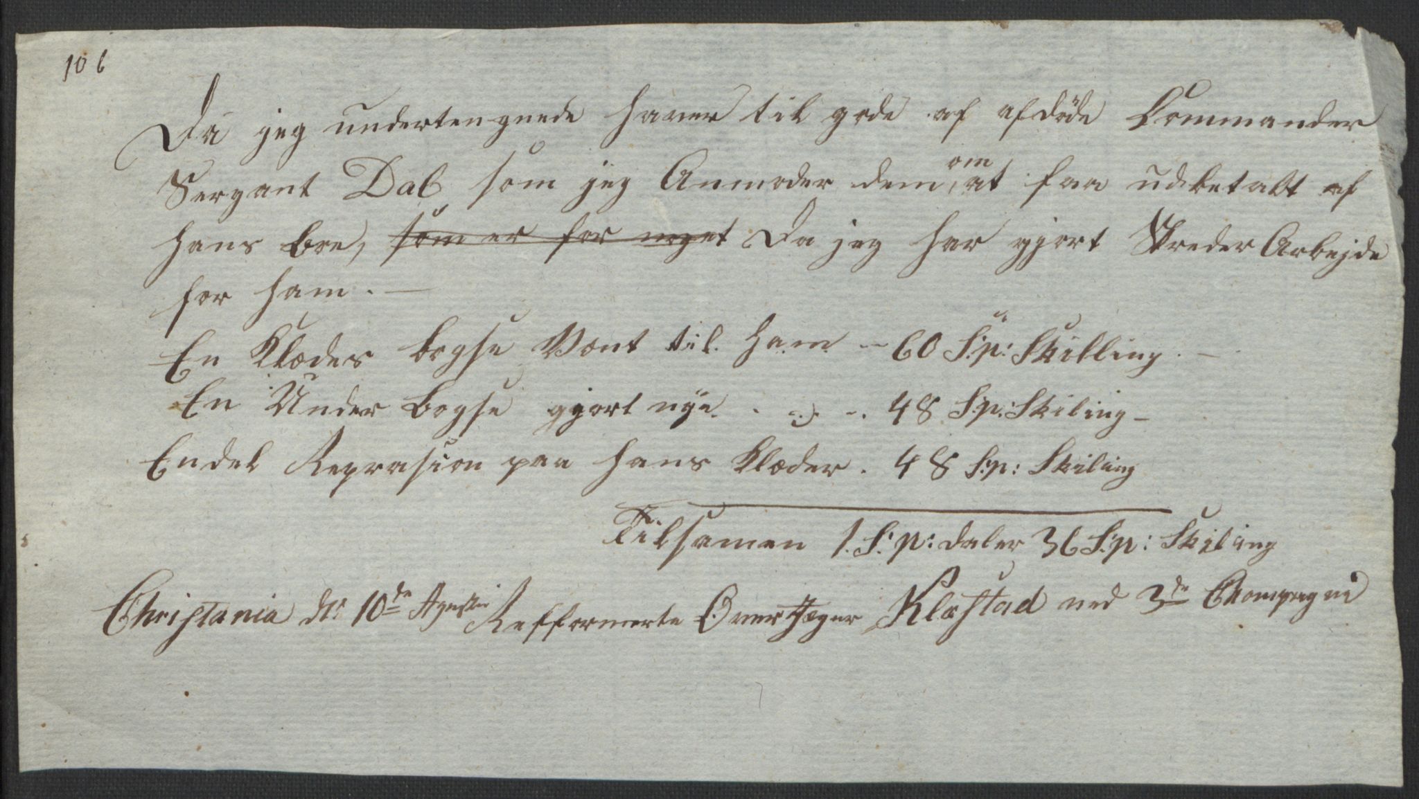 Forsvaret, Generalauditøren, AV/RA-RAFA-1772/F/Fj/Fjb/L0005: Skifter 1818 - 1823, 1818-1823, s. 106