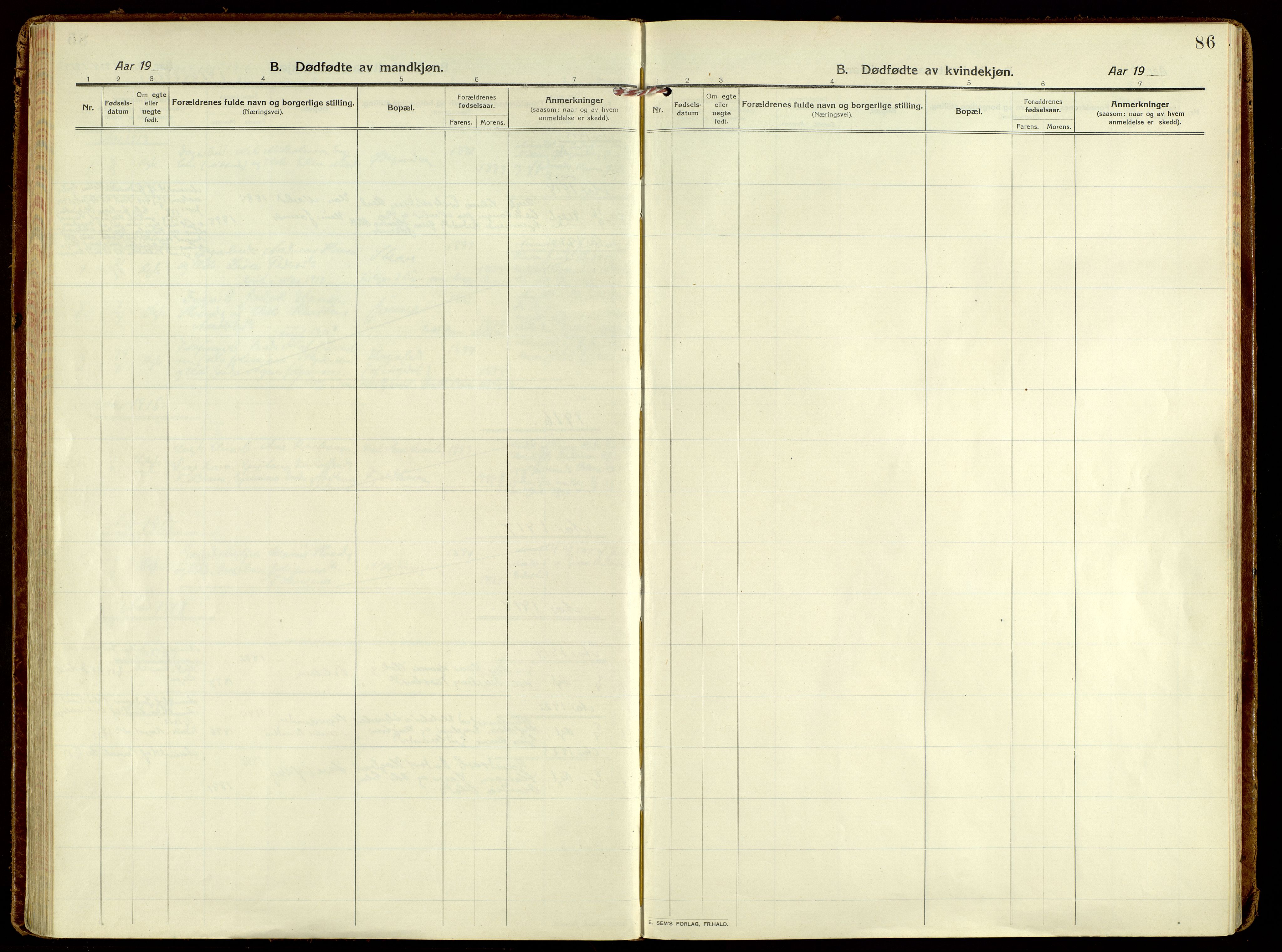 Brandbu prestekontor, SAH/PREST-114/H/Ha/Haa/L0004: Ministerialbok nr. 4, 1913-1923, s. 86