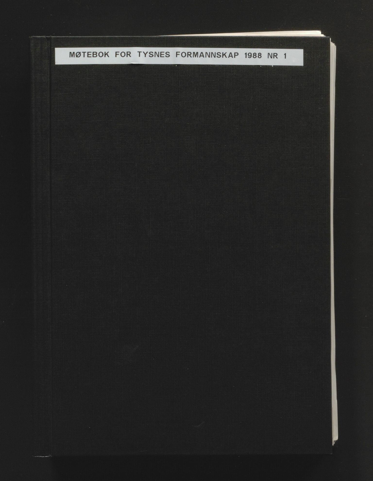 Tysnes kommune. Formannskapet, IKAH/1223-021/A/Aa/L0035: Møtebok for formannskap, 1988