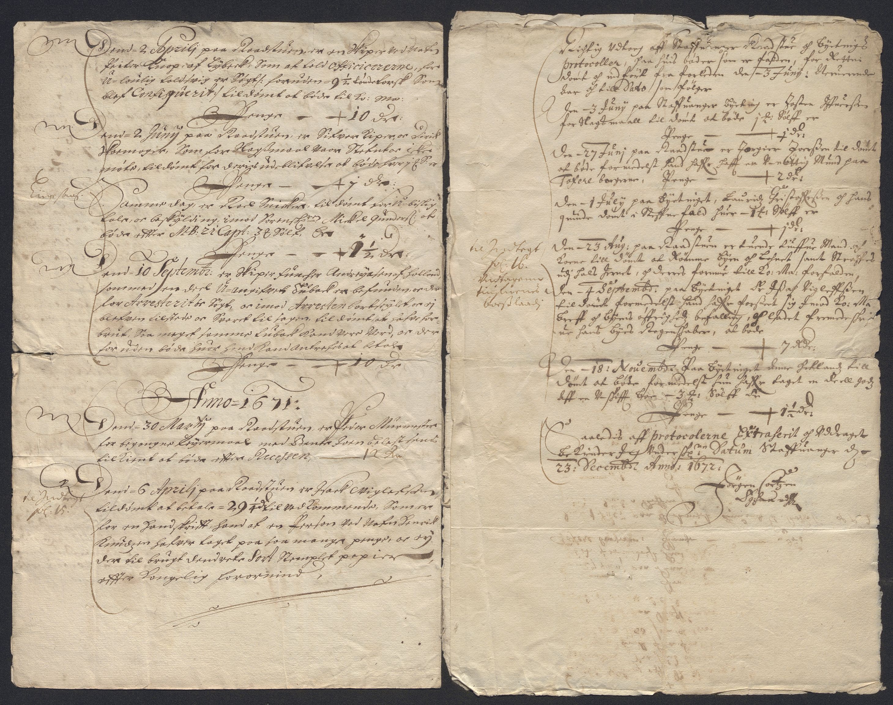 Rentekammeret inntil 1814, Reviderte regnskaper, Byregnskaper, AV/RA-EA-4066/R/Ro/L0316: [O14] Sikt og sakefall, 1662-1693, s. 114