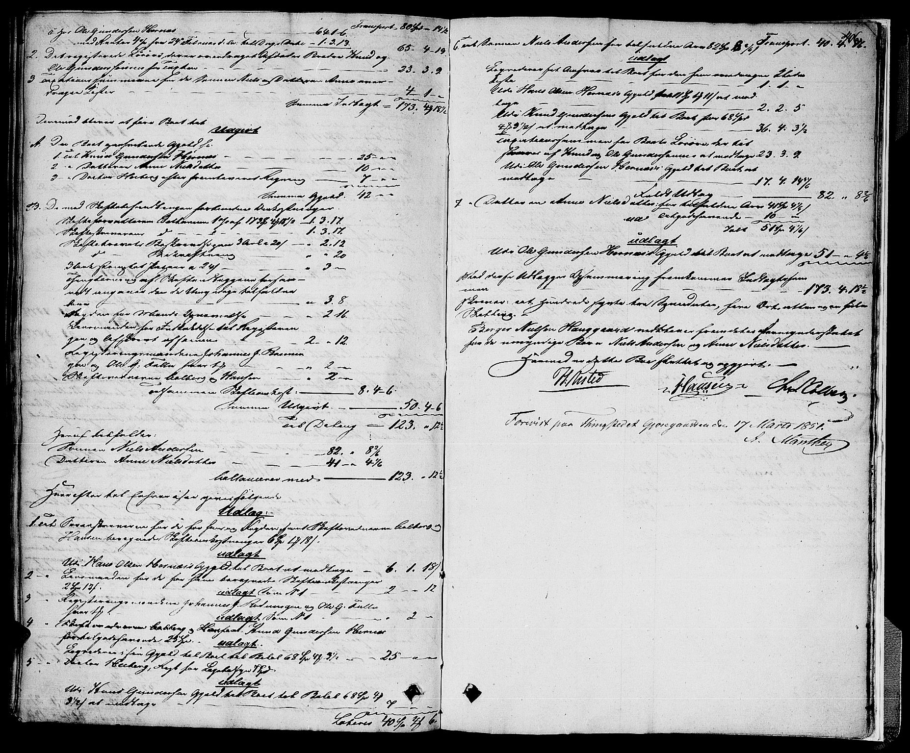 Vinger og Odal sorenskriveri, AV/SAH-TING-022/J/Jc/Jca/L0001: Skifteutlodningsprotokoll - Odal, 1827-1849, s. 405b-406a