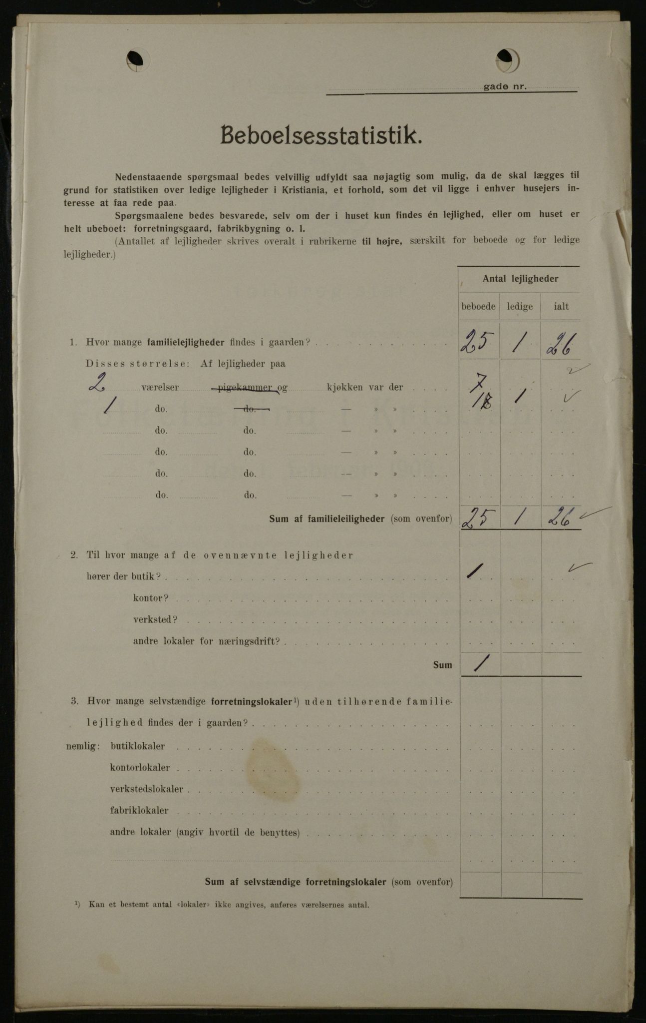 OBA, Kommunal folketelling 1.2.1908 for Kristiania kjøpstad, 1908, s. 7690