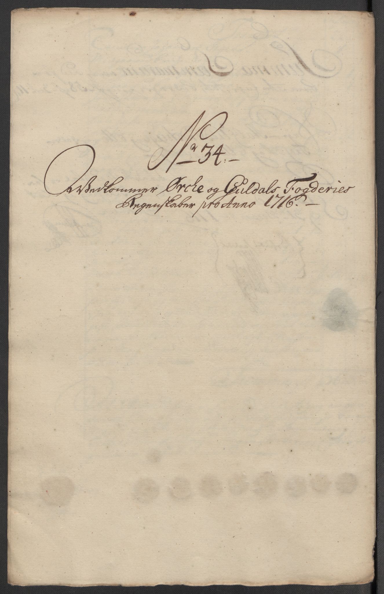 Rentekammeret inntil 1814, Reviderte regnskaper, Fogderegnskap, AV/RA-EA-4092/R60/L3968: Fogderegnskap Orkdal og Gauldal, 1716, s. 9