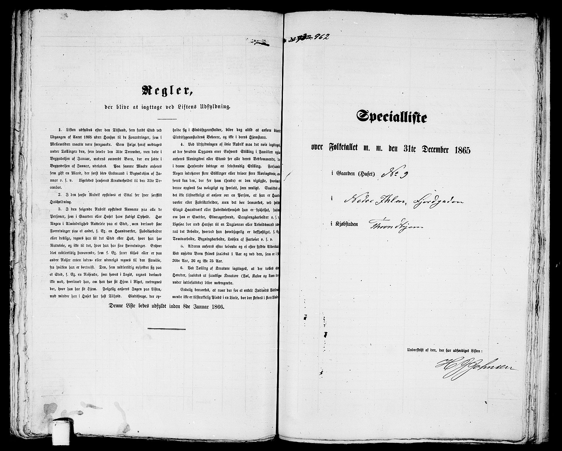 RA, Folketelling 1865 for 1601 Trondheim kjøpstad, 1865, s. 2003