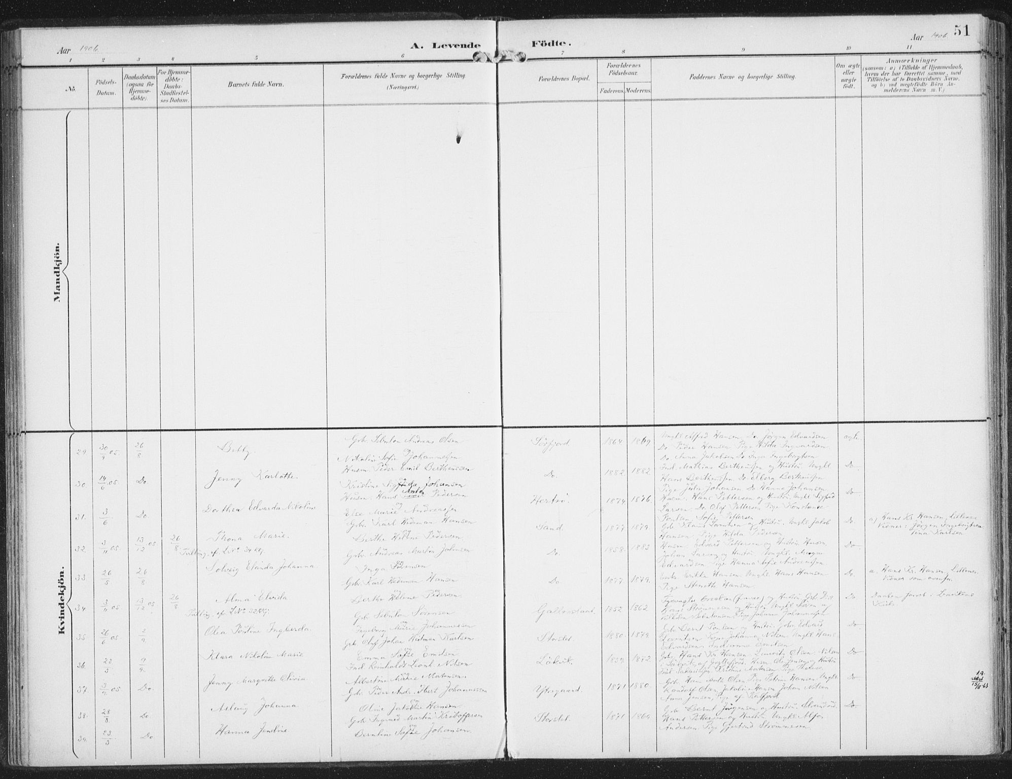Lenvik sokneprestembete, AV/SATØ-S-1310/H/Ha/Haa/L0015kirke: Ministerialbok nr. 15, 1896-1915, s. 51