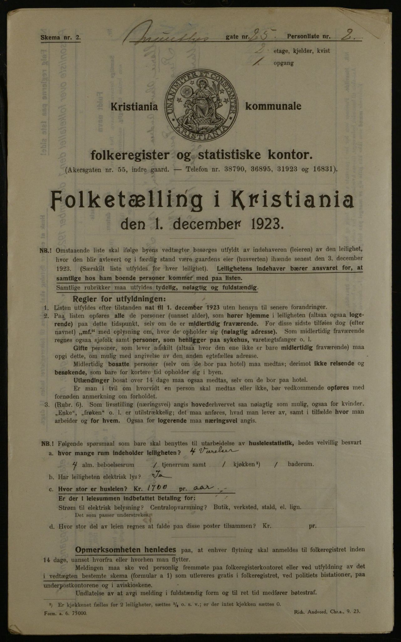 OBA, Kommunal folketelling 1.12.1923 for Kristiania, 1923, s. 75059