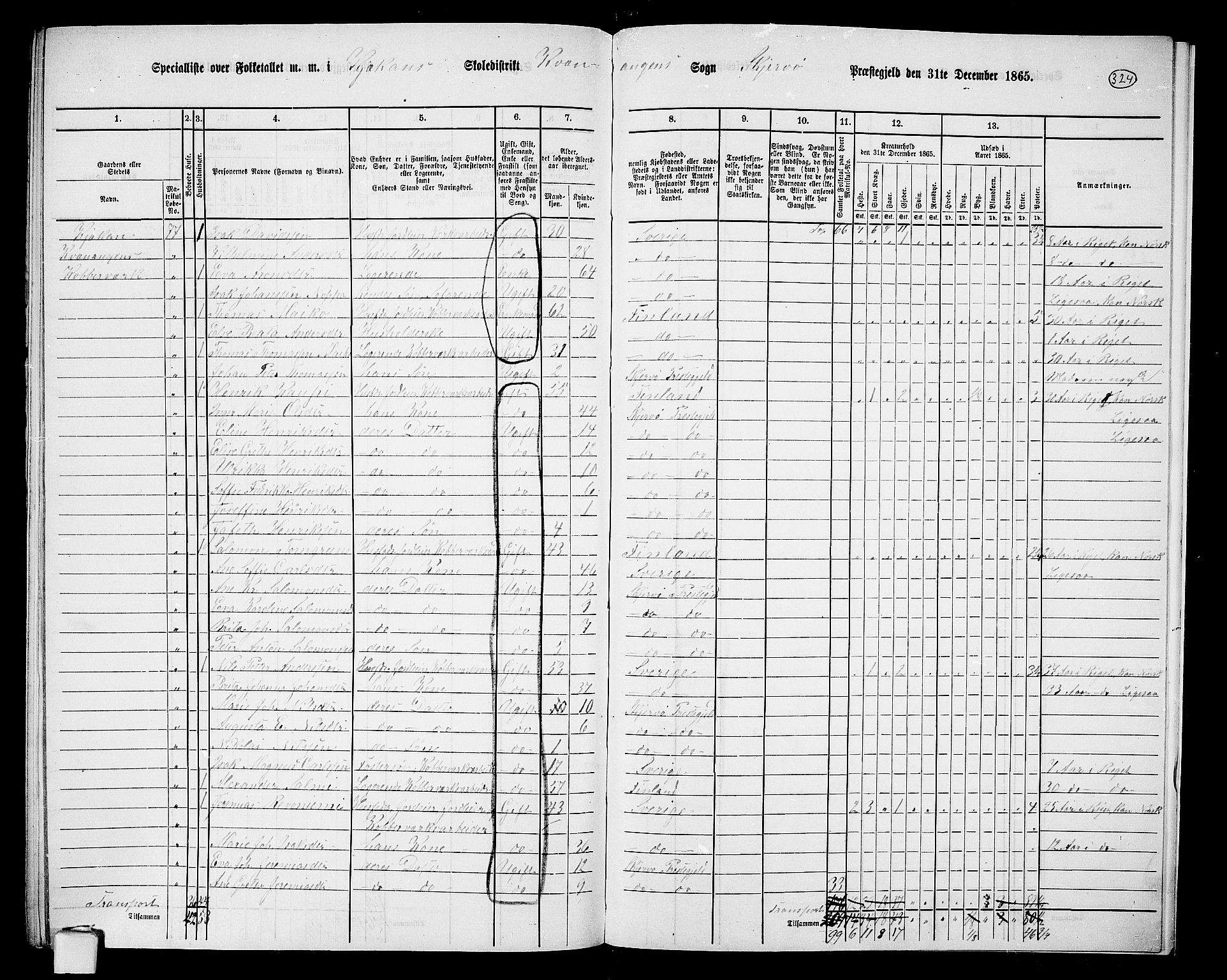 RA, Folketelling 1865 for 1941P Skjervøy prestegjeld, 1865, s. 197